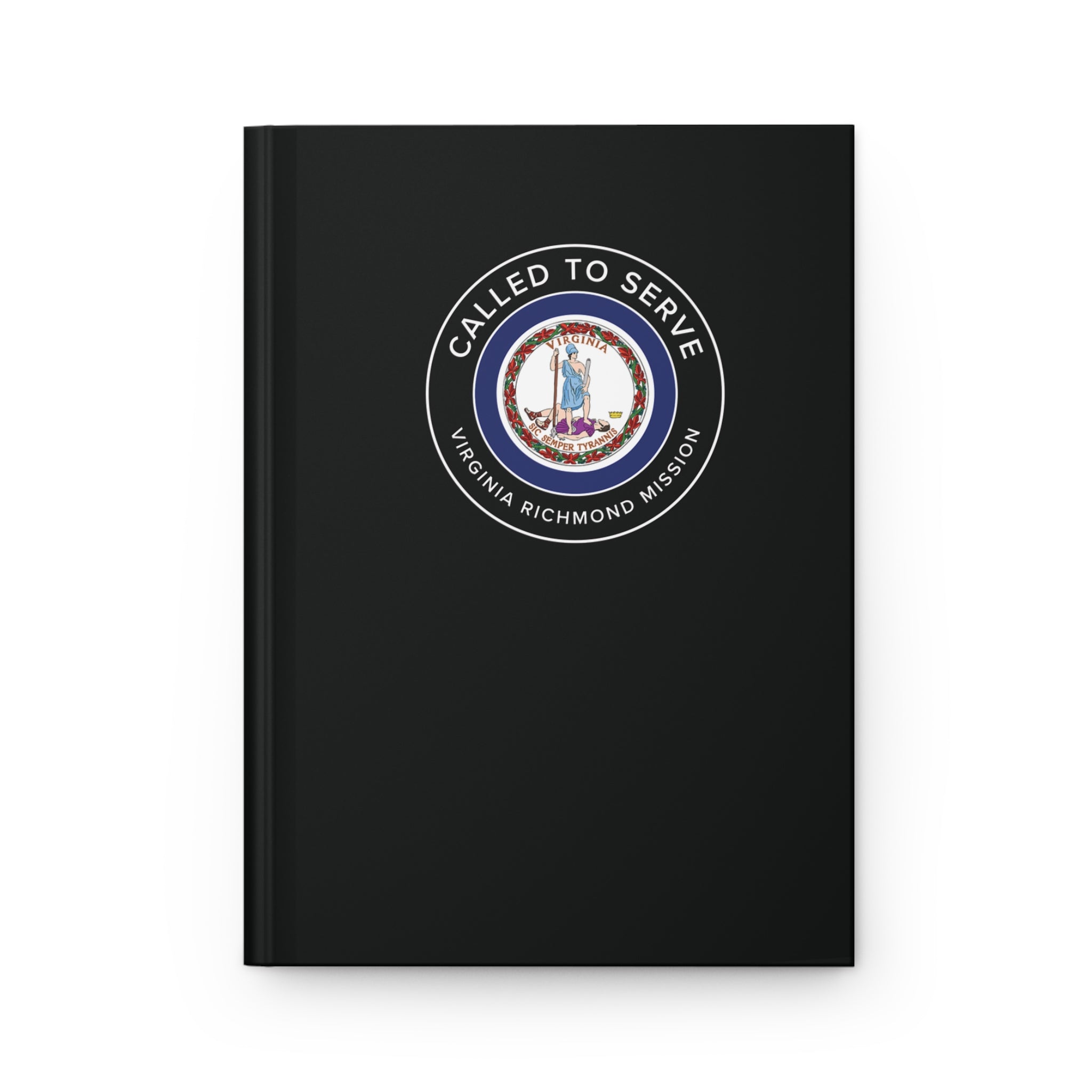 Virginia Richmond Mission Circle Flag Called to Serve Black Hardcover Journal Matte - Latter-Day Saint LDS Missionary Gift - Book of Mormon