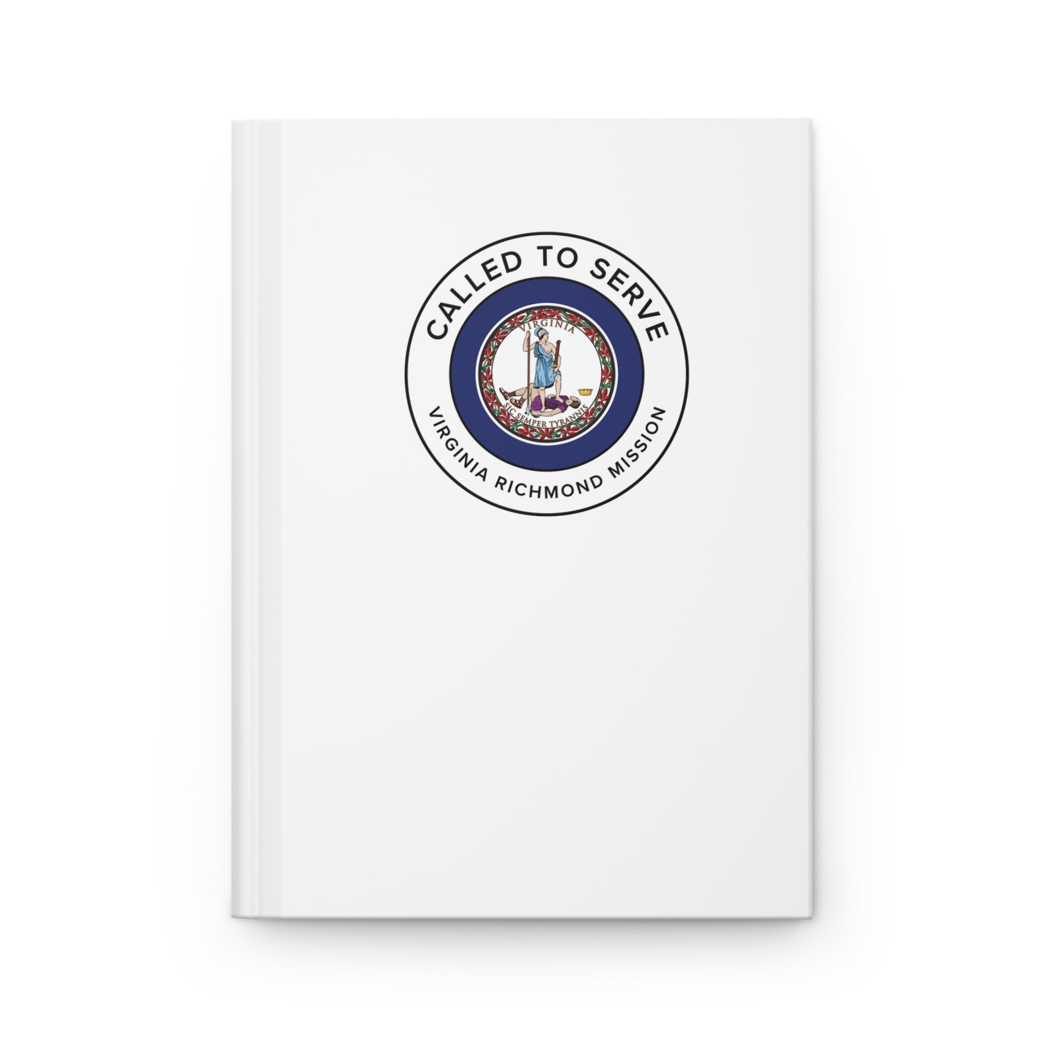 Virginia Richmond Mission Circle Flag Called to Serve White Hardcover Journal Matte - Latter-Day Saint LDS Missionary Gift - Book of Mormon