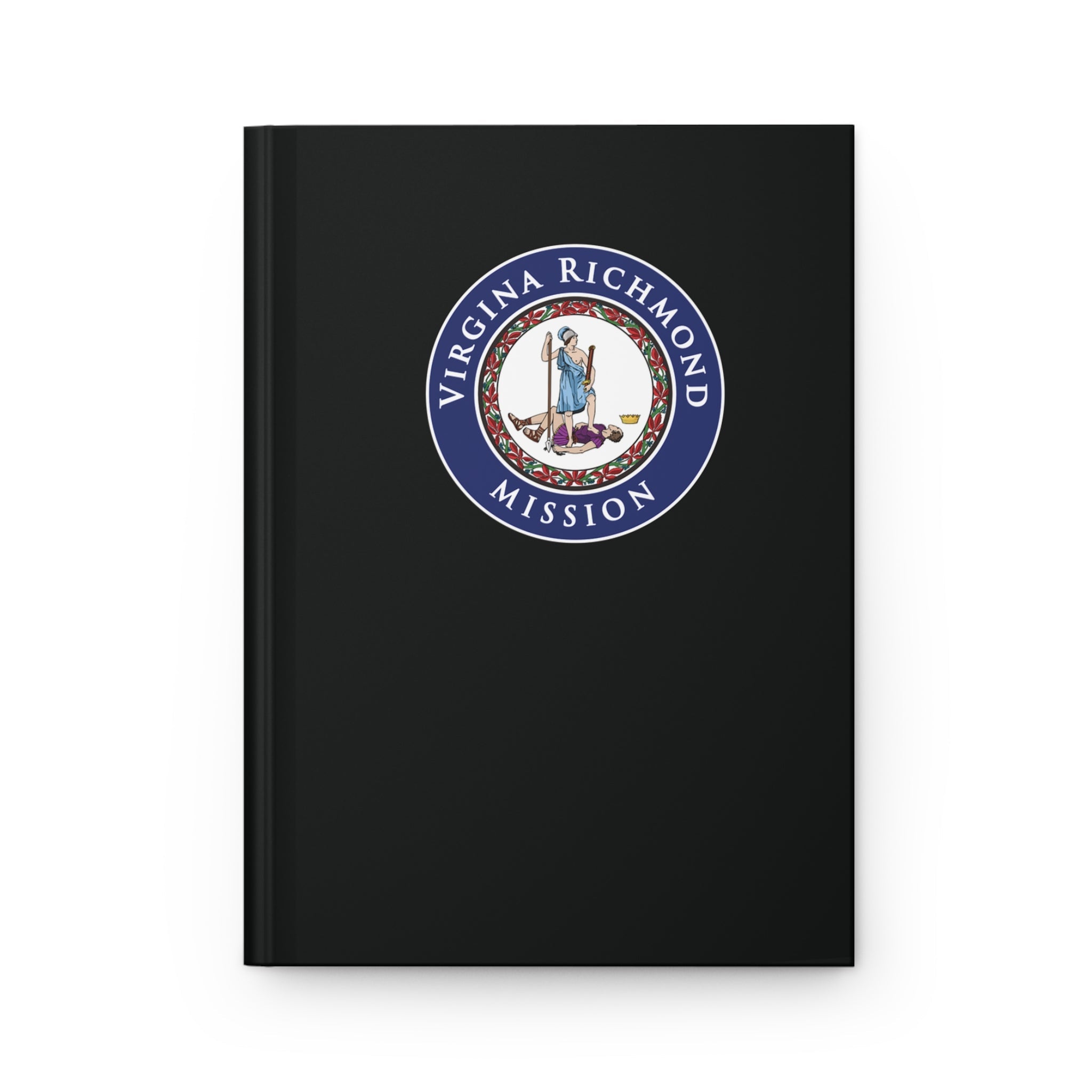 Virginia Richmond Mission Logo Design Black Hardcover Journal Matte - Latter-Day Saint LDS Missionary Gift - Book of Mormon