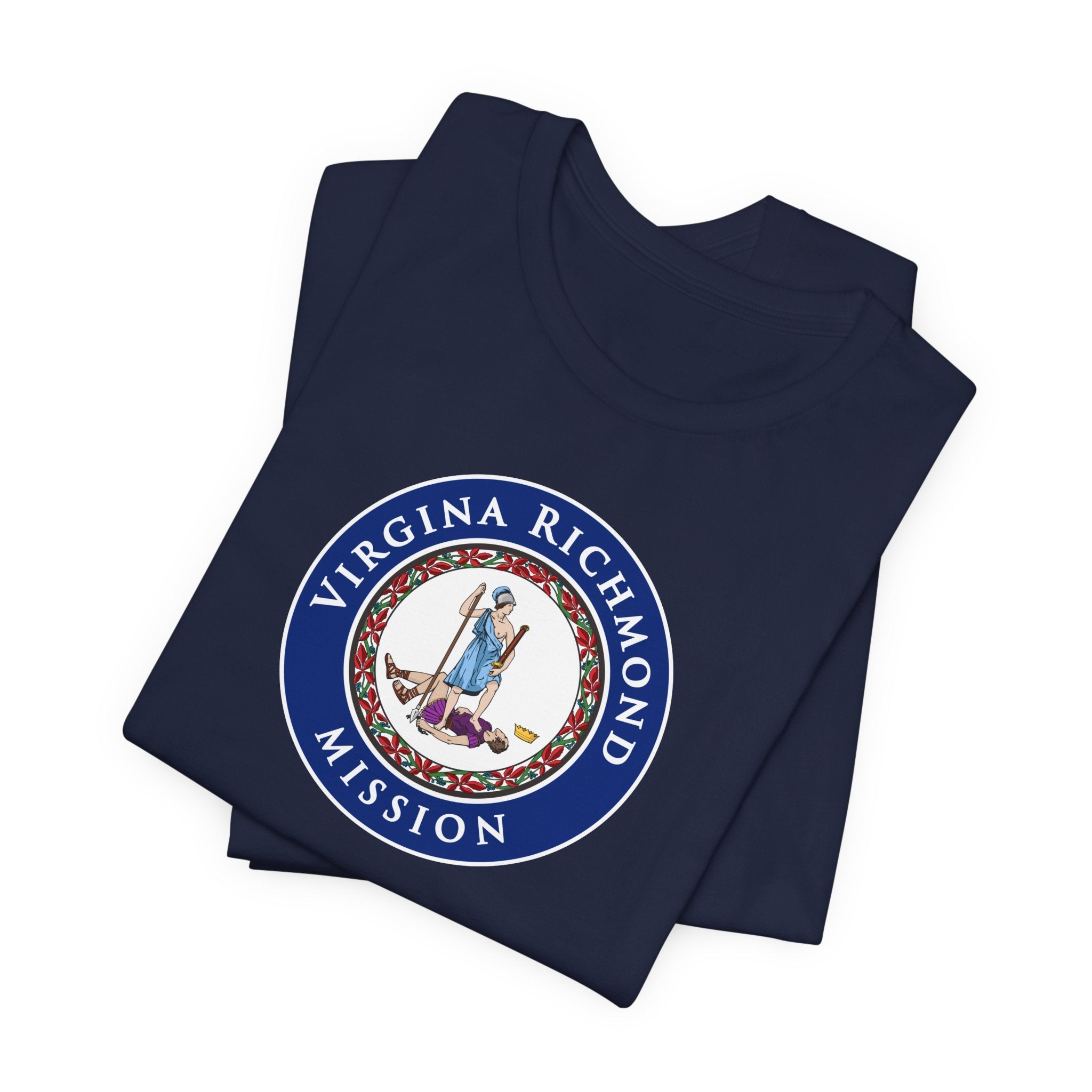 Virginia Richmond Mission State Flag Logo (Black Border) T-shirt - Mission Wishlist - LDS Missionary Gift Store