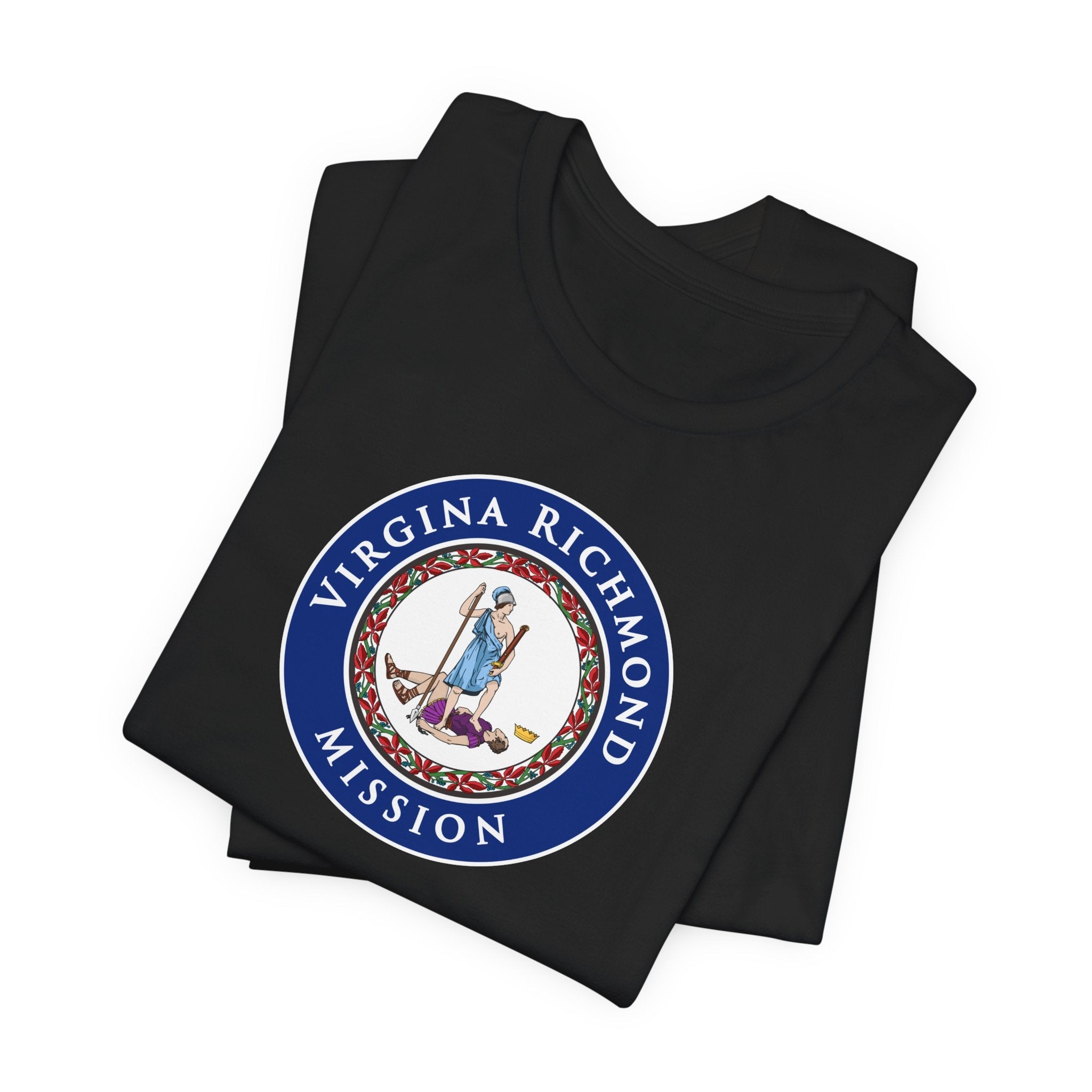 Virginia Richmond Mission State Flag Logo (Black Border) T-shirt - Mission Wishlist - LDS Missionary Gift Store