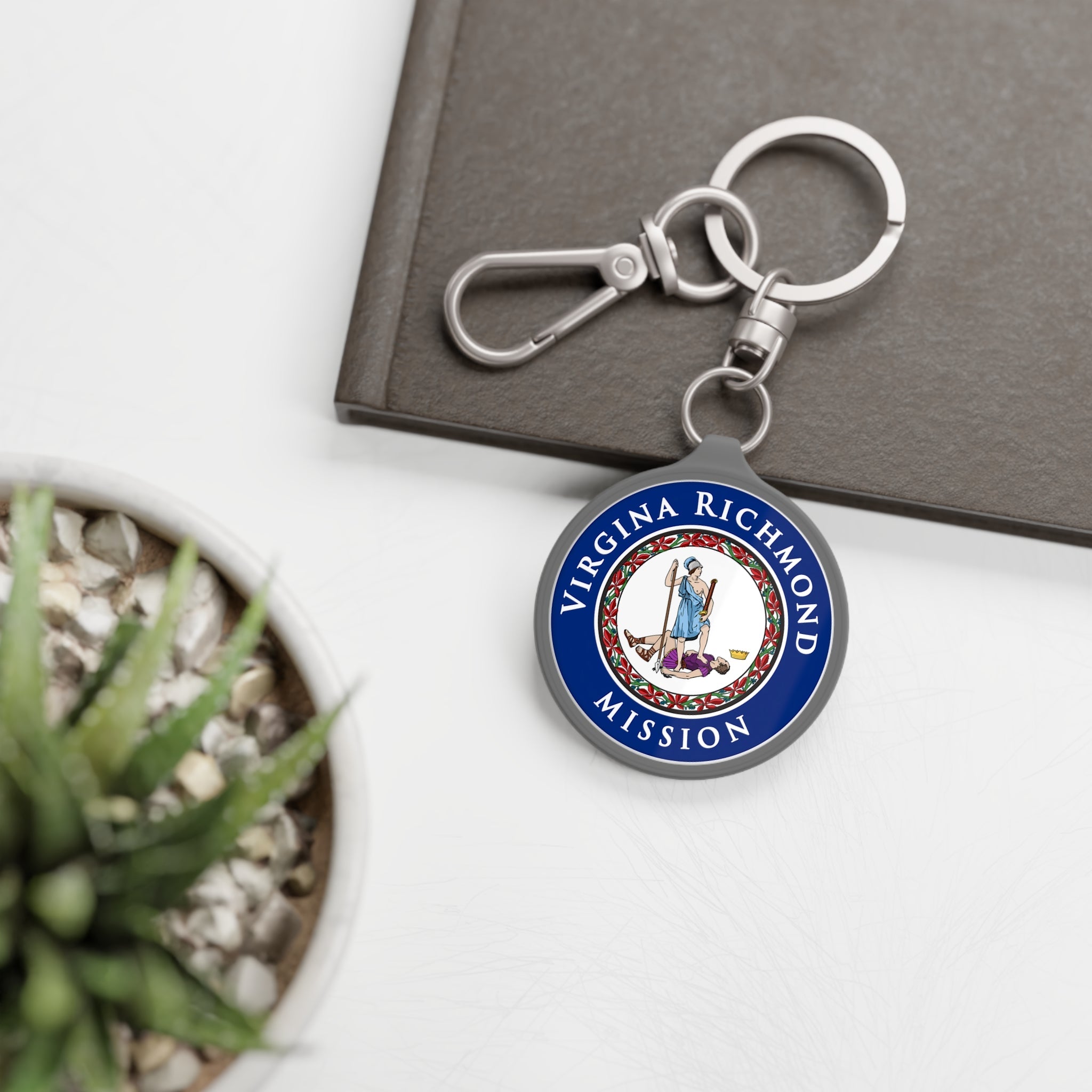 Virginia Richmond Mission State Flag Logo Key Tag - Mission Wishlist - LDS Missionary Gift Store