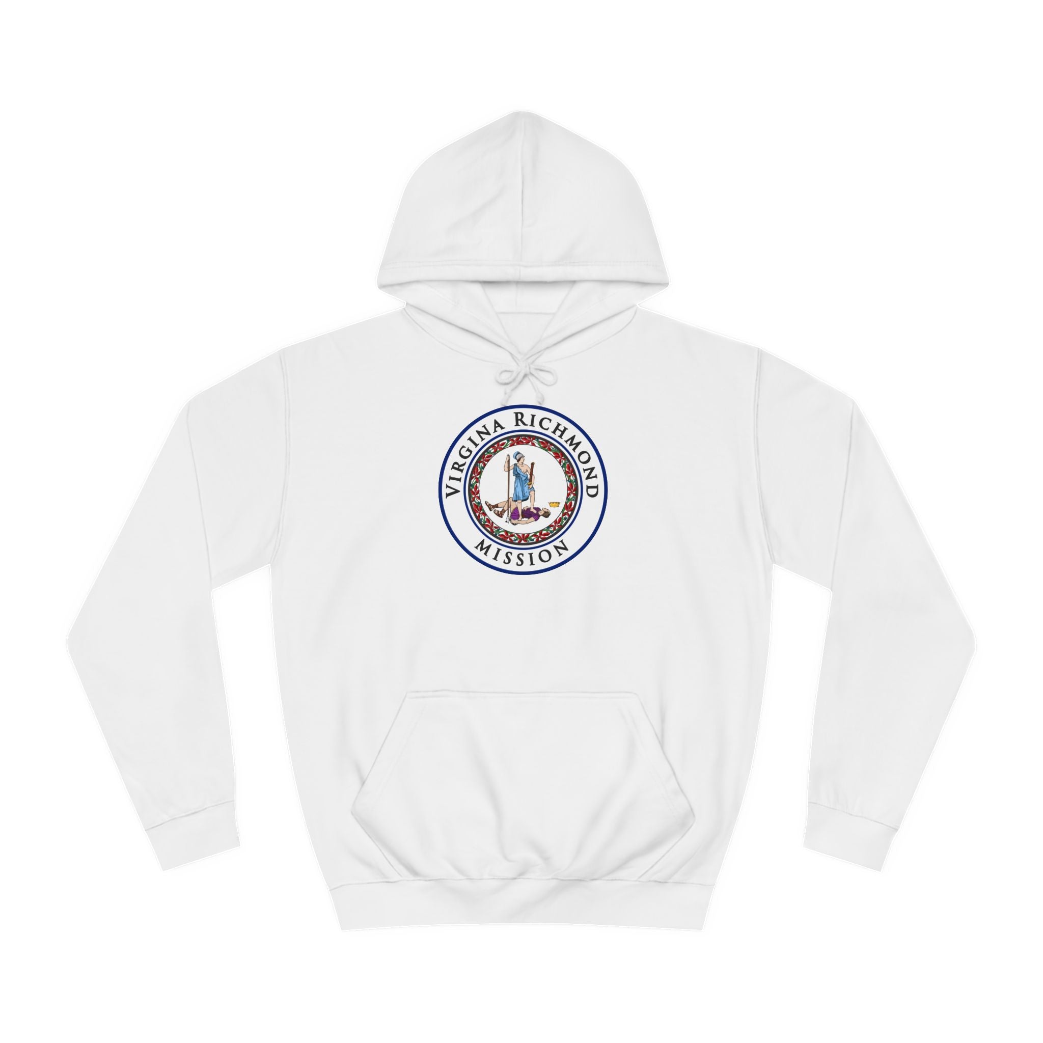 Virginia Richmond Mission State Flag Logo (White Border) College Hoodie - Mission Wishlist - LDS Missionary Gift Store