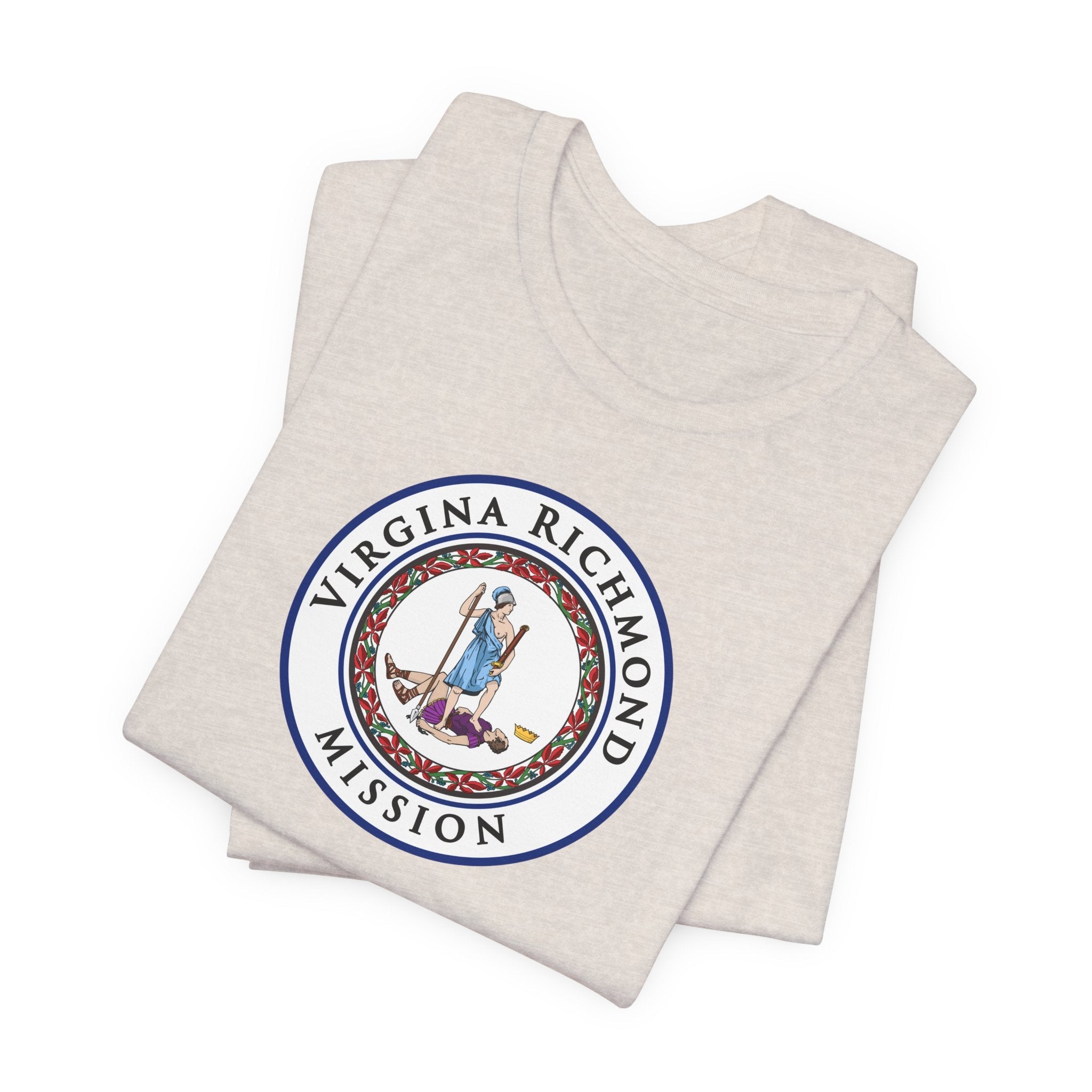 Virginia Richmond Mission State Flag Logo (White Border) T-shirt - Latter-Day Saint LDS Missionary Gift - Book of Mormon