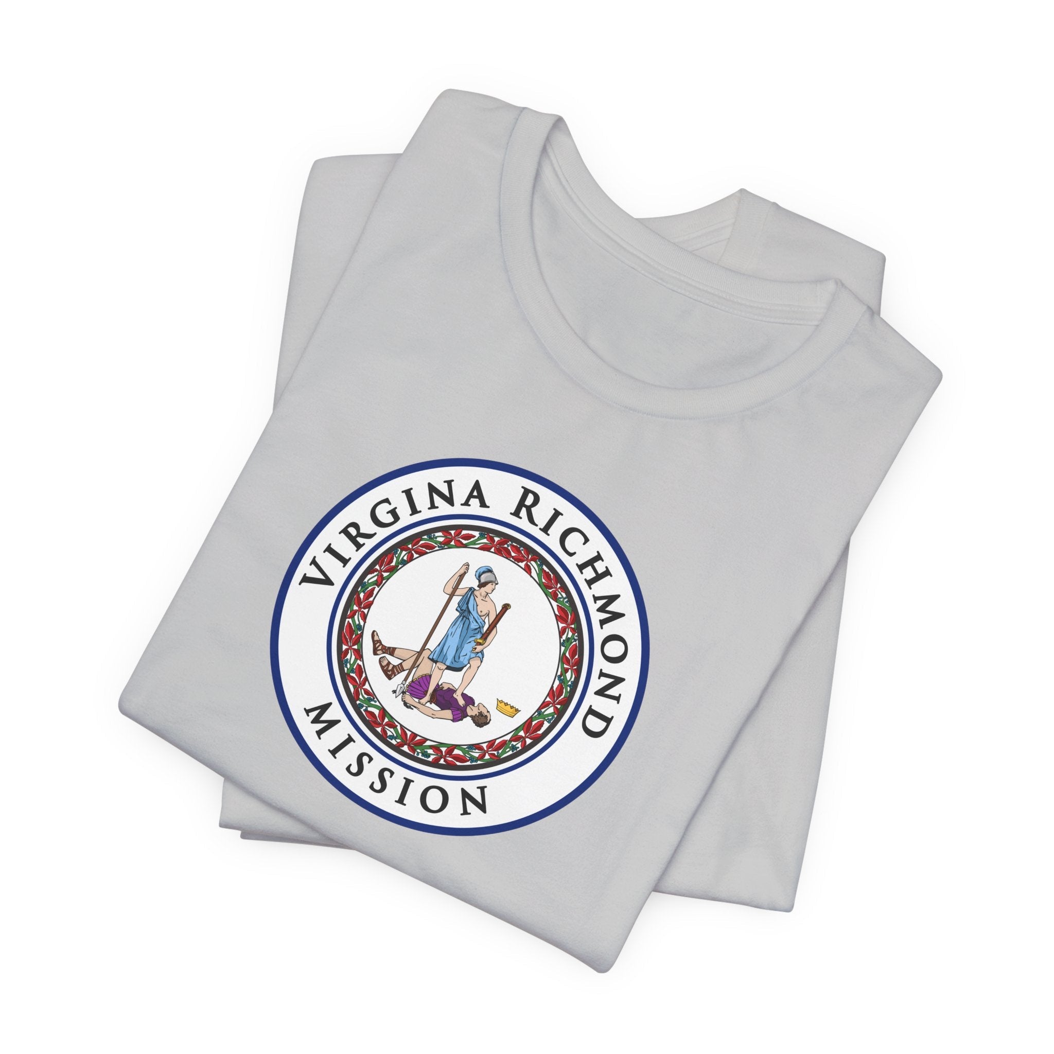 Virginia Richmond Mission State Flag Logo (White Border) T-shirt - Latter-Day Saint LDS Missionary Gift - Book of Mormon