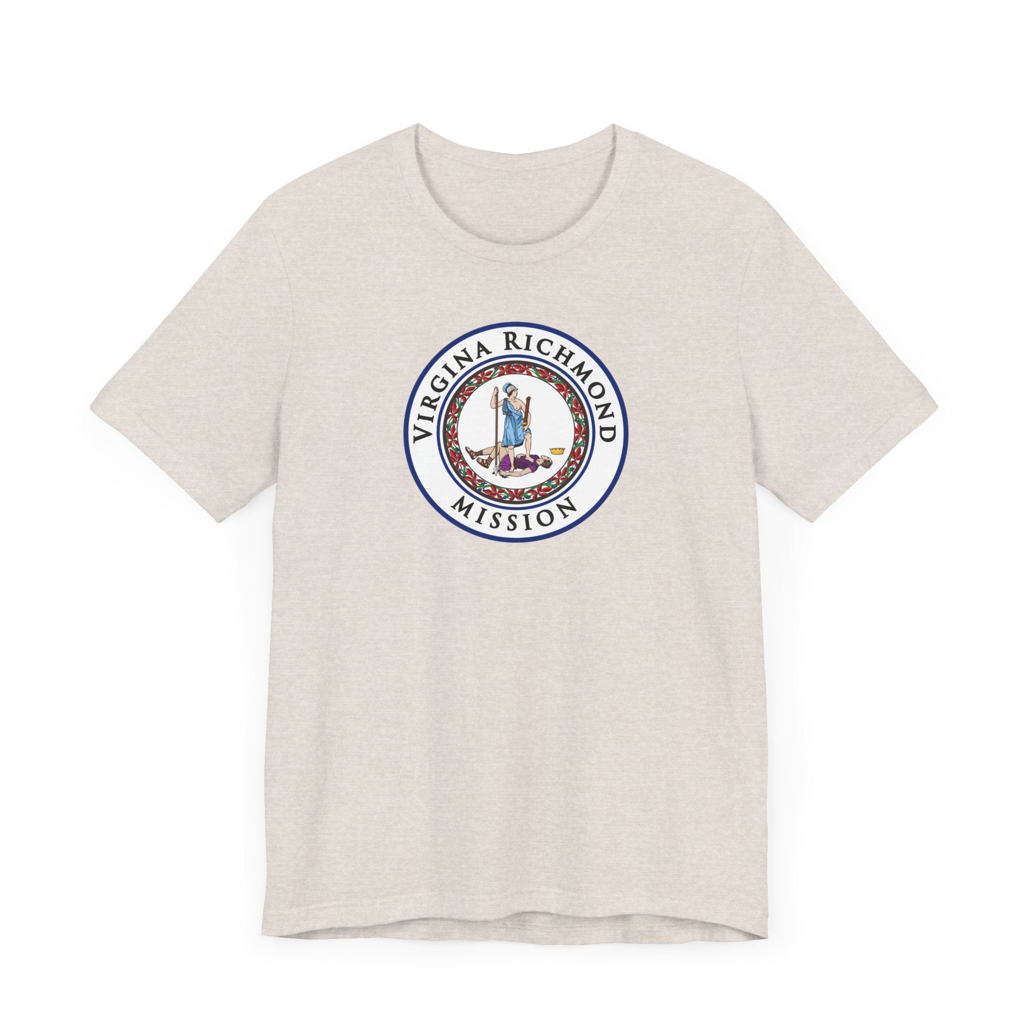 Virginia Richmond Mission State Flag Logo (White Border) T-shirt - Latter-Day Saint LDS Missionary Gift - Book of Mormon