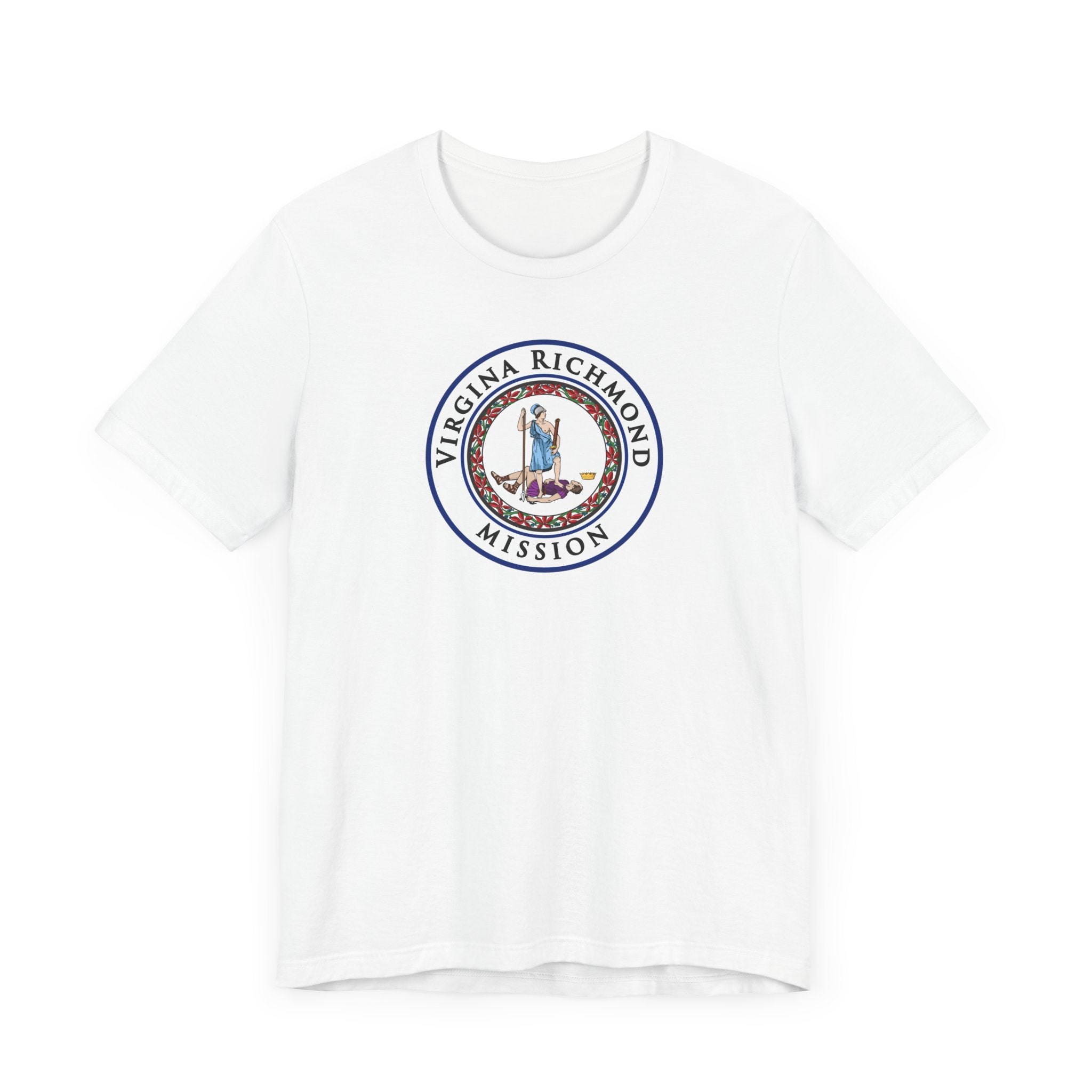 Virginia Richmond Mission State Flag Logo (White Border) T-shirt - Latter-Day Saint LDS Missionary Gift - Book of Mormon