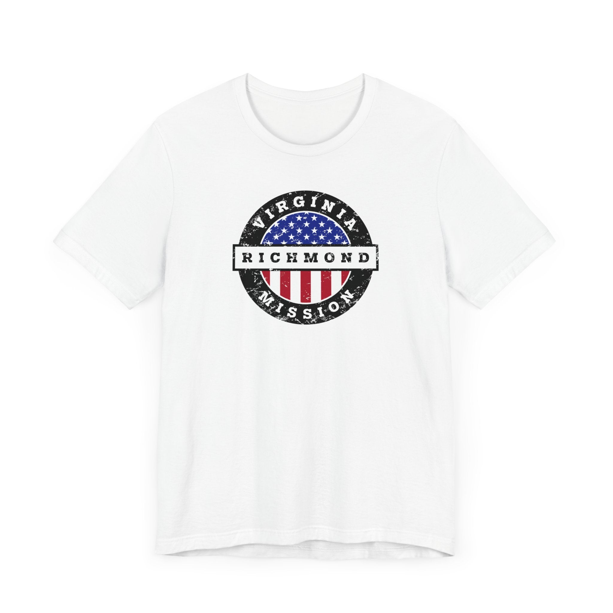 Virginia Richmond Mission Vintage Circular USA Flag T-Shirt - Mission Wishlist - LDS Missionary Gift Store