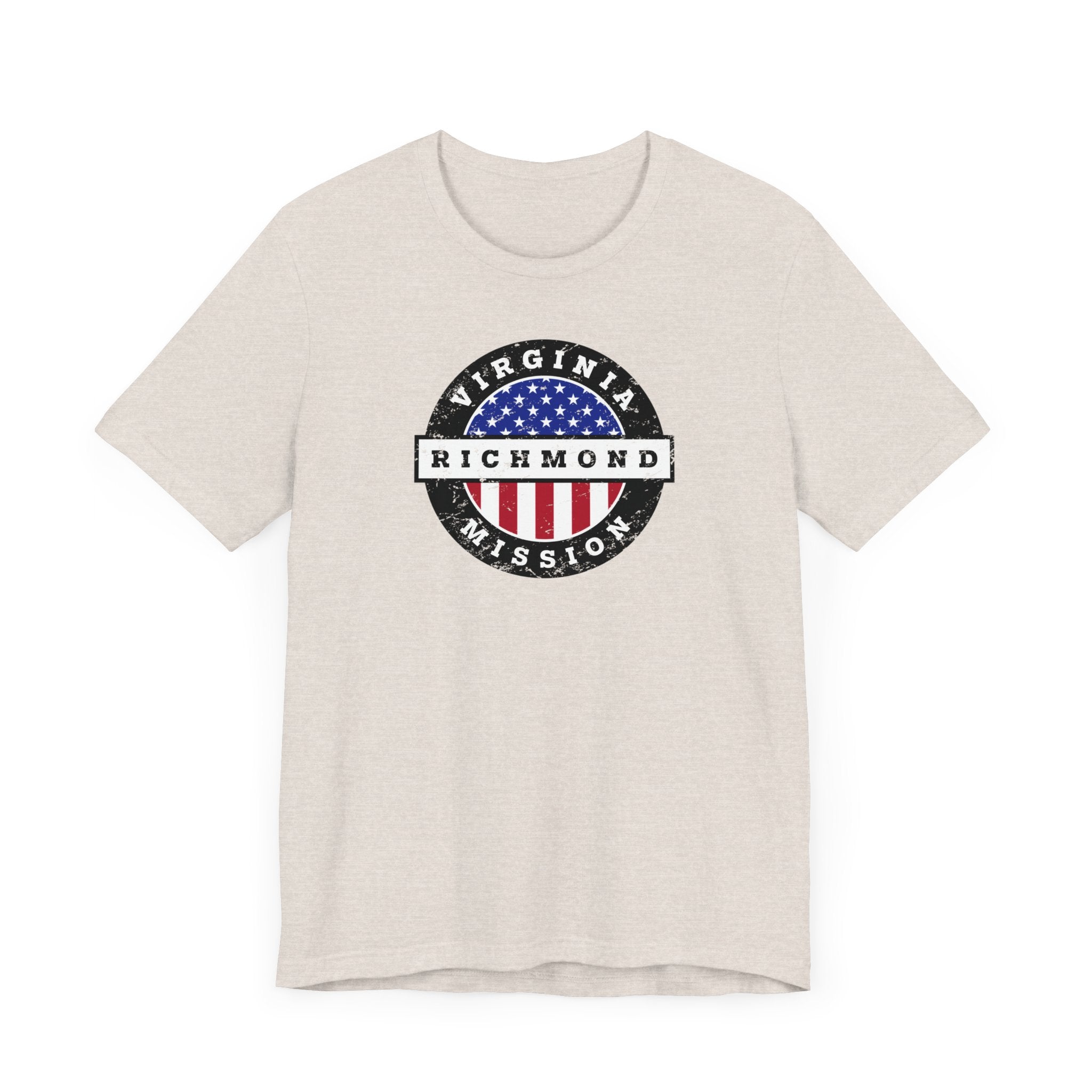 Virginia Richmond Mission Vintage Circular USA Flag T-Shirt - Mission Wishlist - LDS Missionary Gift Store