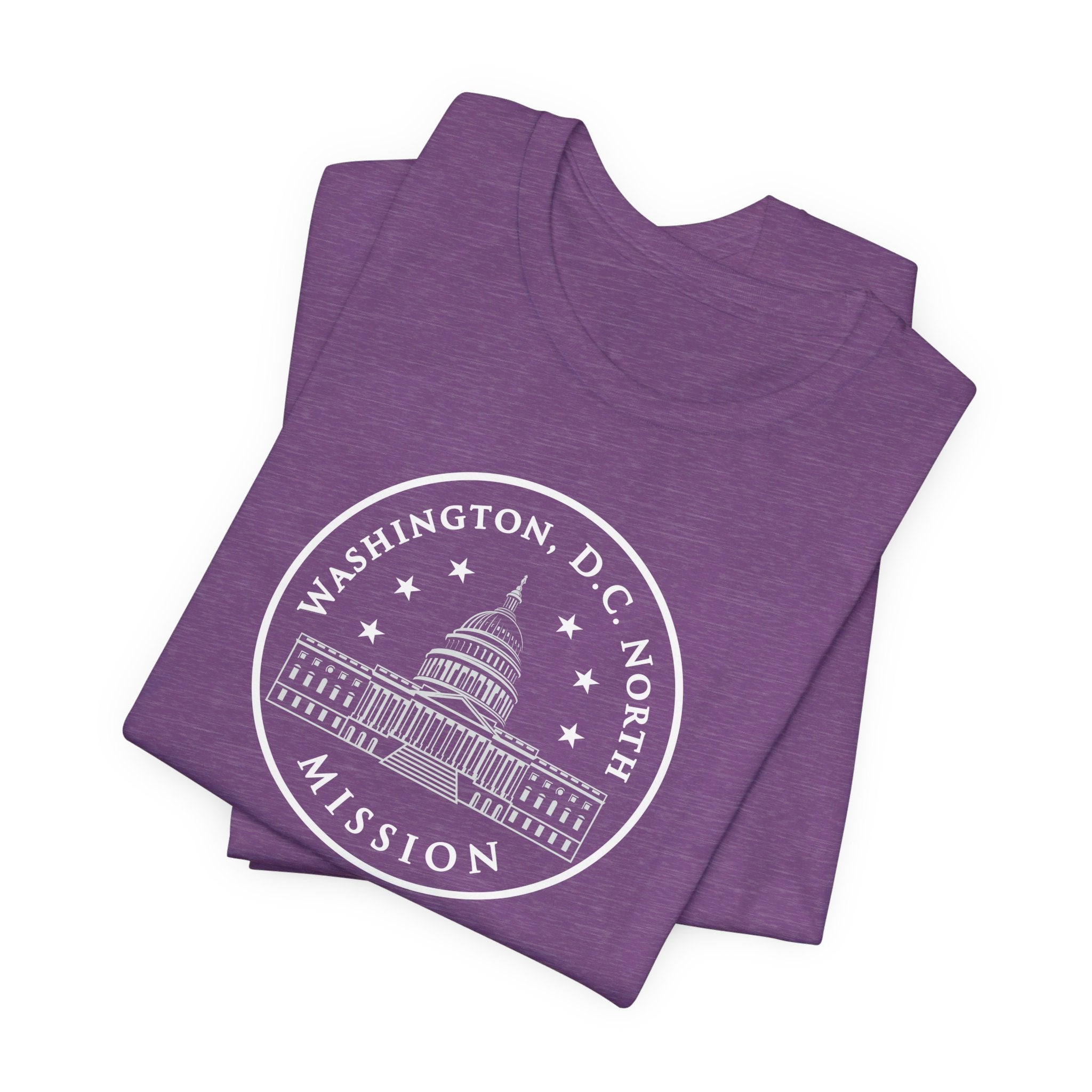 Washington DC North Mission Circular Monochrome Logo T-Shirt - Latter-Day Saint LDS Missionary Gift - Book of Mormon