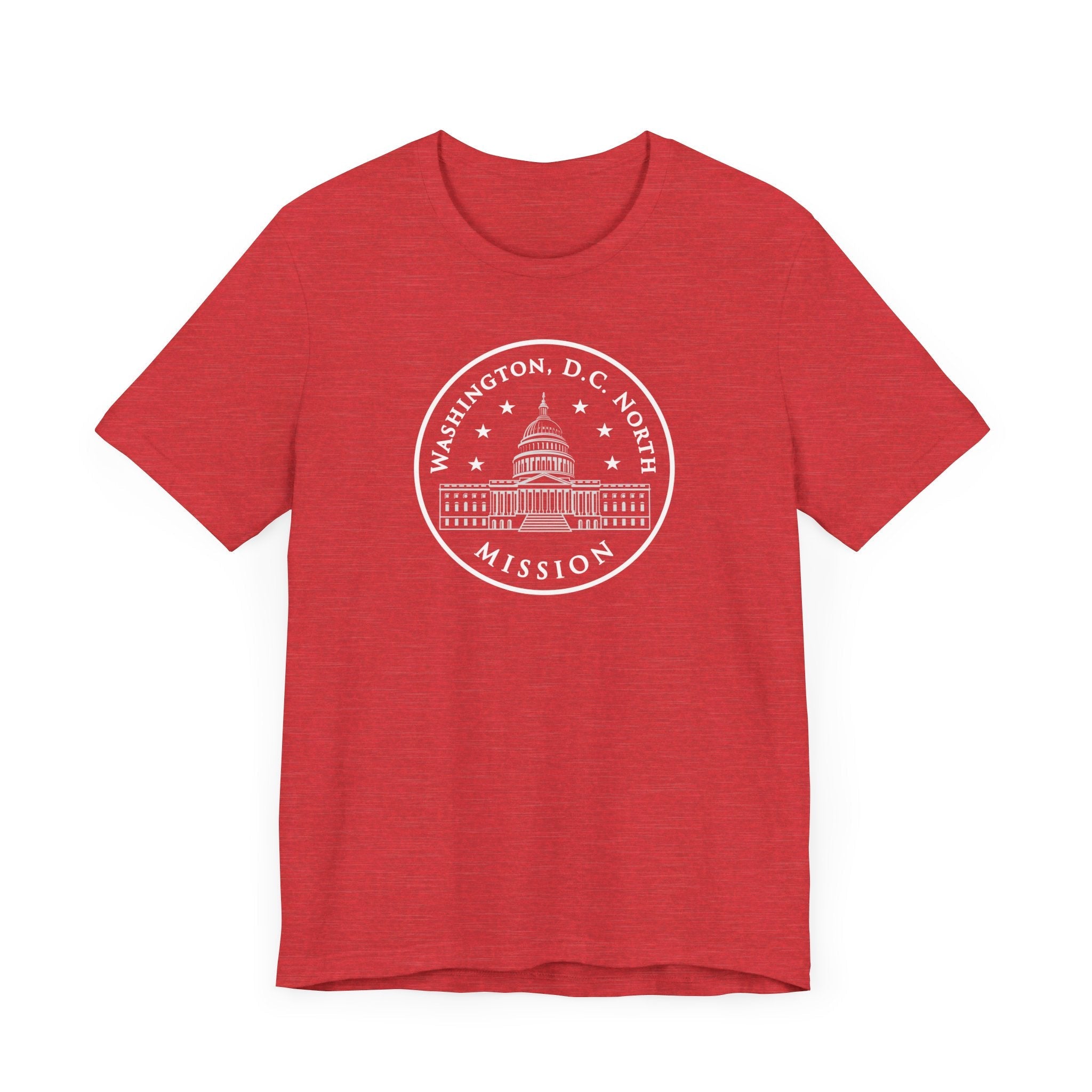 Washington DC North Mission Circular Monochrome Logo T-Shirt - Latter-Day Saint LDS Missionary Gift - Book of Mormon