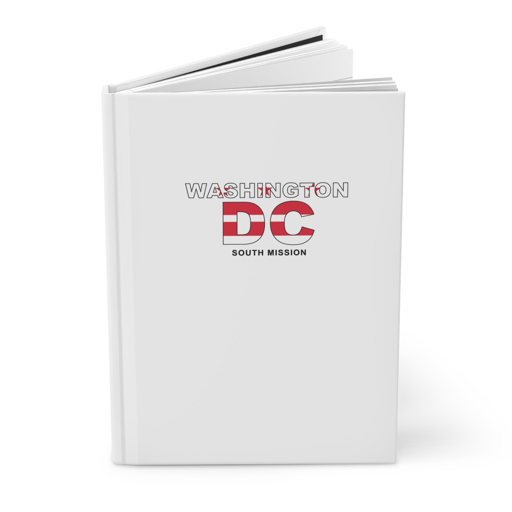 Washington DC North Mission Flag Title White Hardcover Journal Matte - Latter-Day Saint LDS Missionary Gift - Book of Mormon