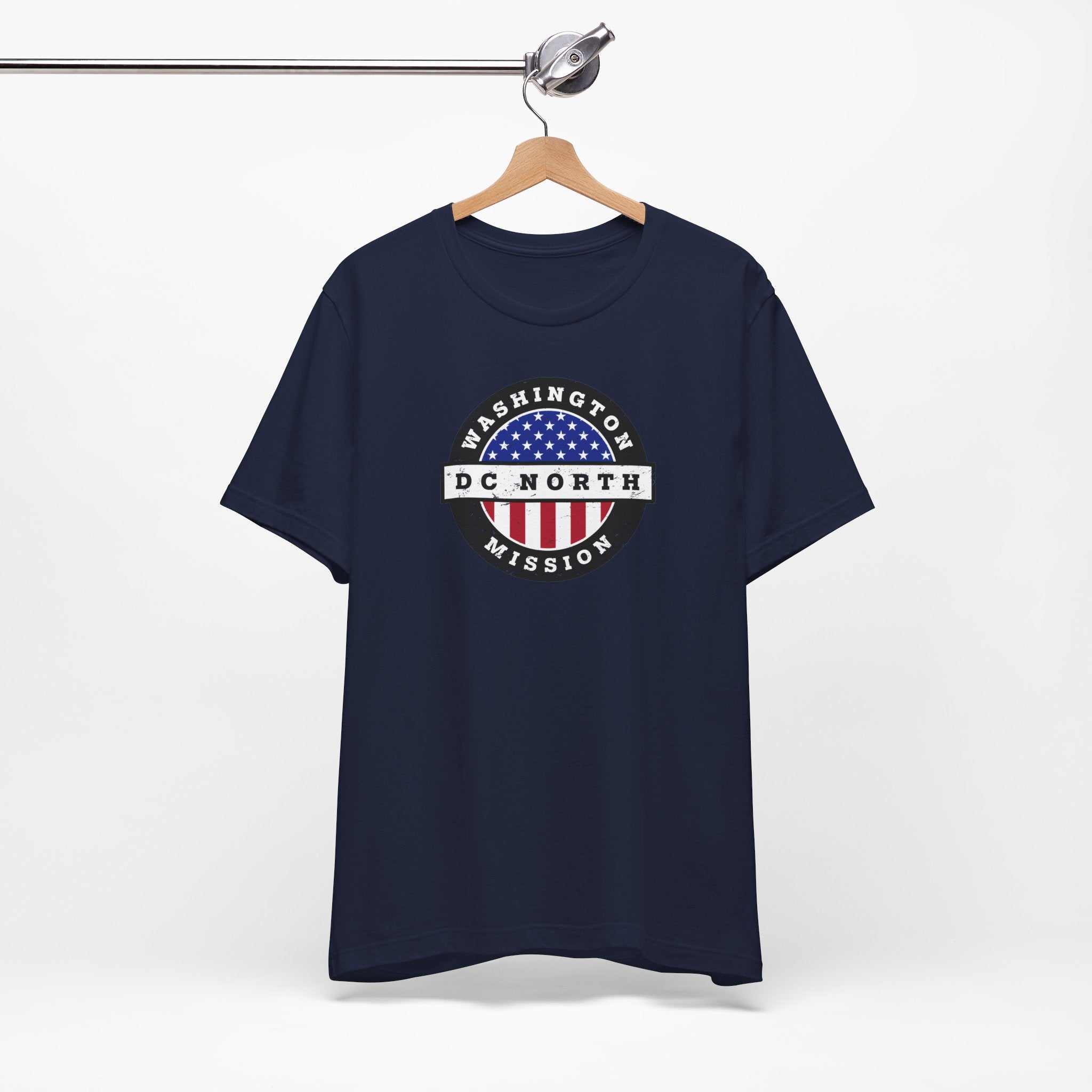 Washington DC North Mission Vintage Circular USA Flag T-Shirt - Latter-Day Saint LDS Missionary Gift - Book of Mormon