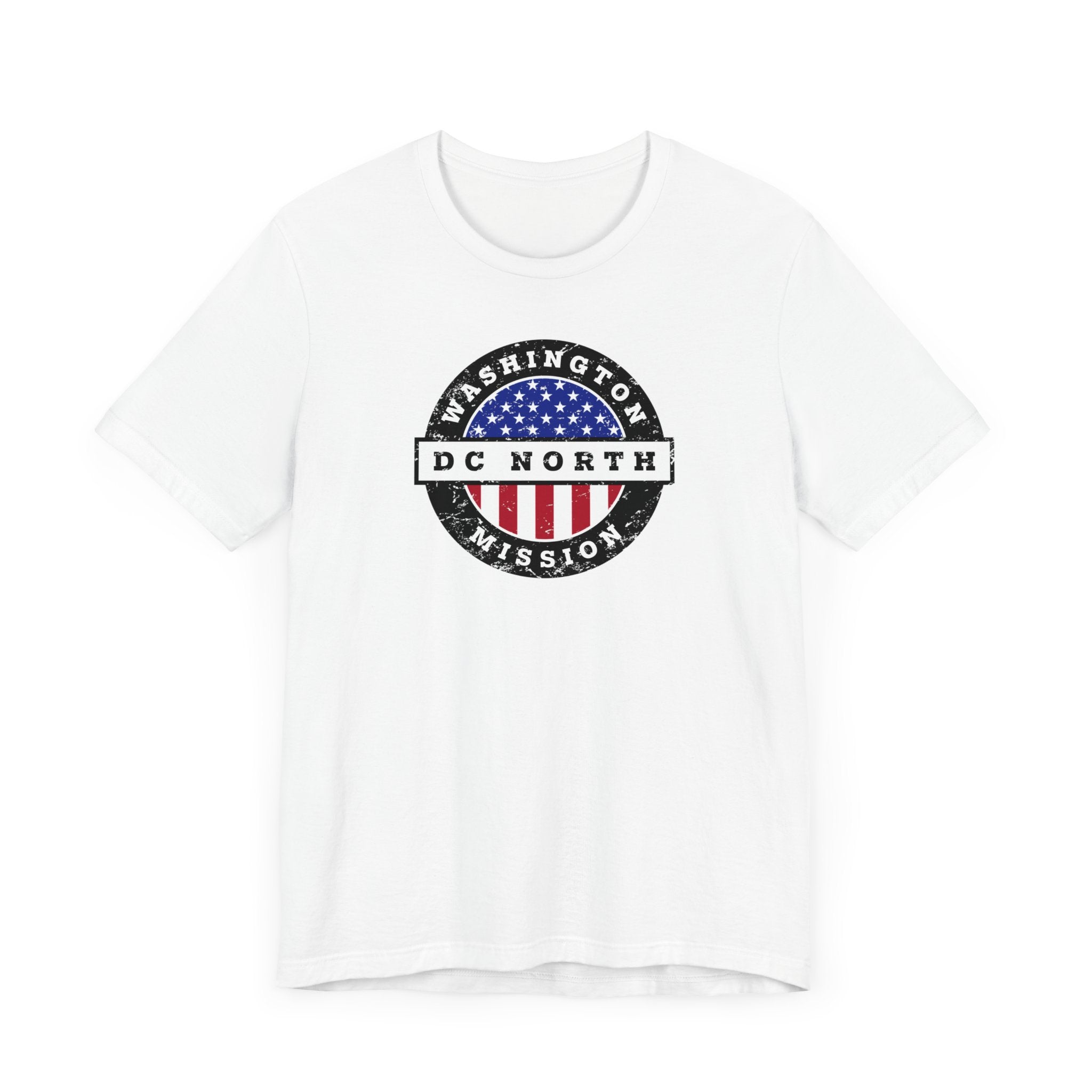 Washington DC North Mission Vintage Circular USA Flag T-Shirt - Latter-Day Saint LDS Missionary Gift - Book of Mormon