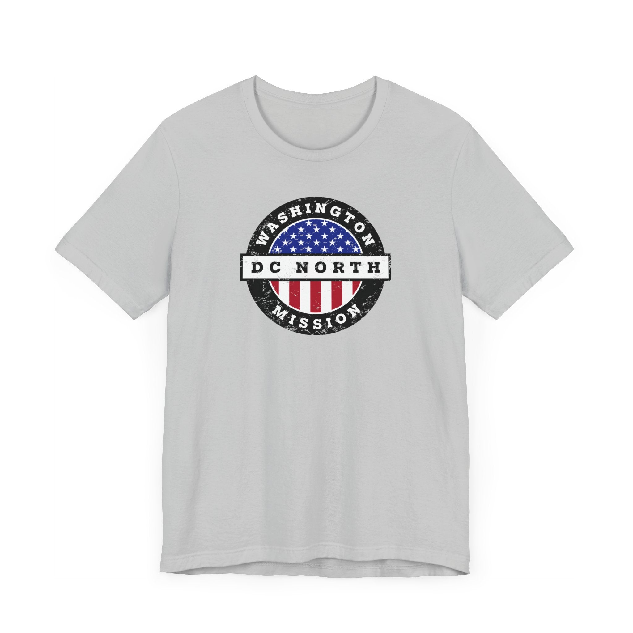 Washington DC North Mission Vintage Circular USA Flag T-Shirt - Latter-Day Saint LDS Missionary Gift - Book of Mormon