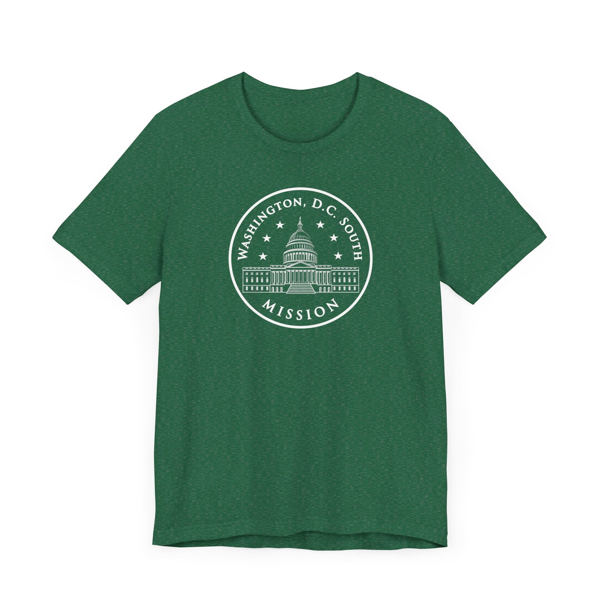 Washington DC South Mission Circular Monochrome Logo T-Shirt - Latter-Day Saint LDS Missionary Gift - Book of Mormon