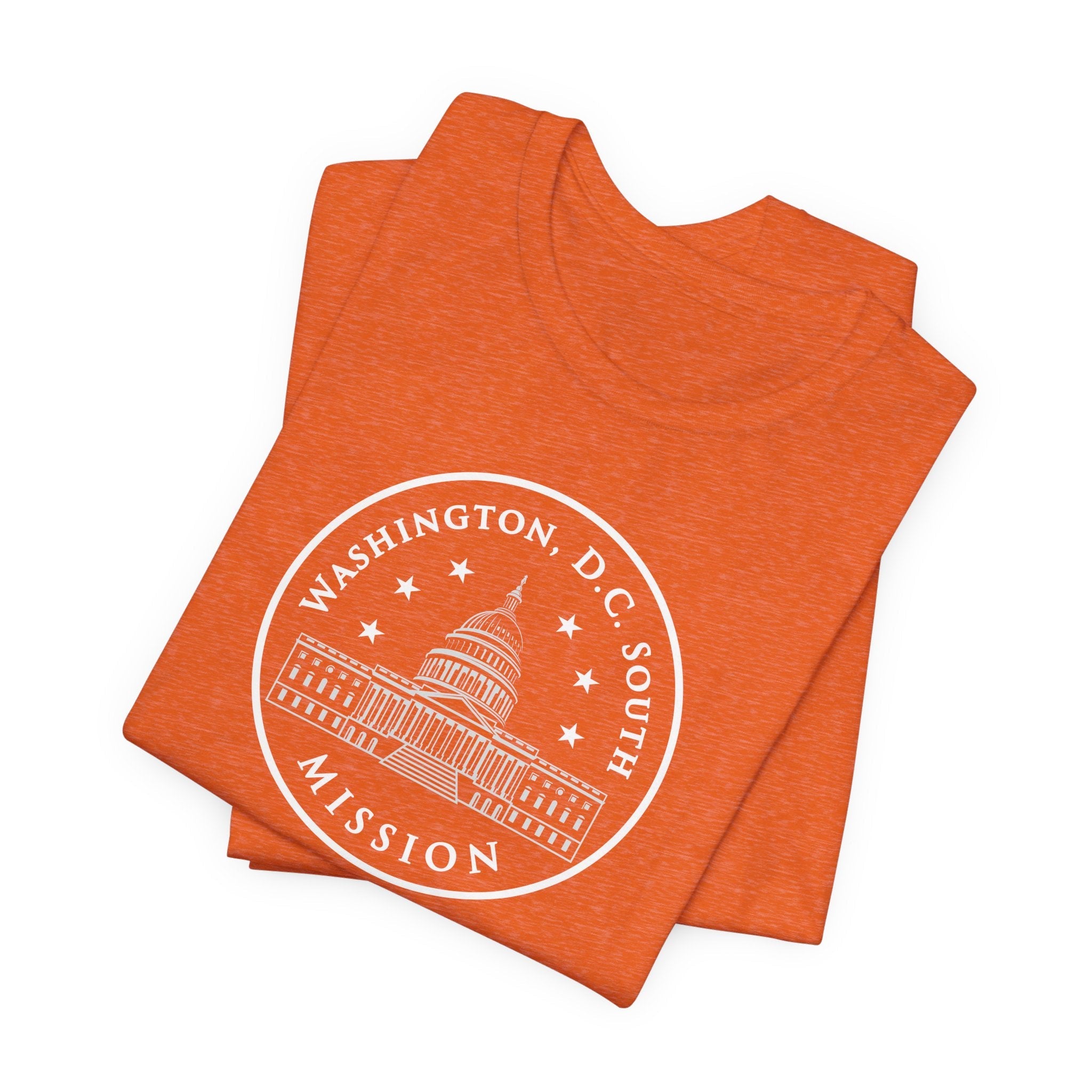Washington DC South Mission Circular Monochrome Logo T-Shirt - Latter-Day Saint LDS Missionary Gift - Book of Mormon