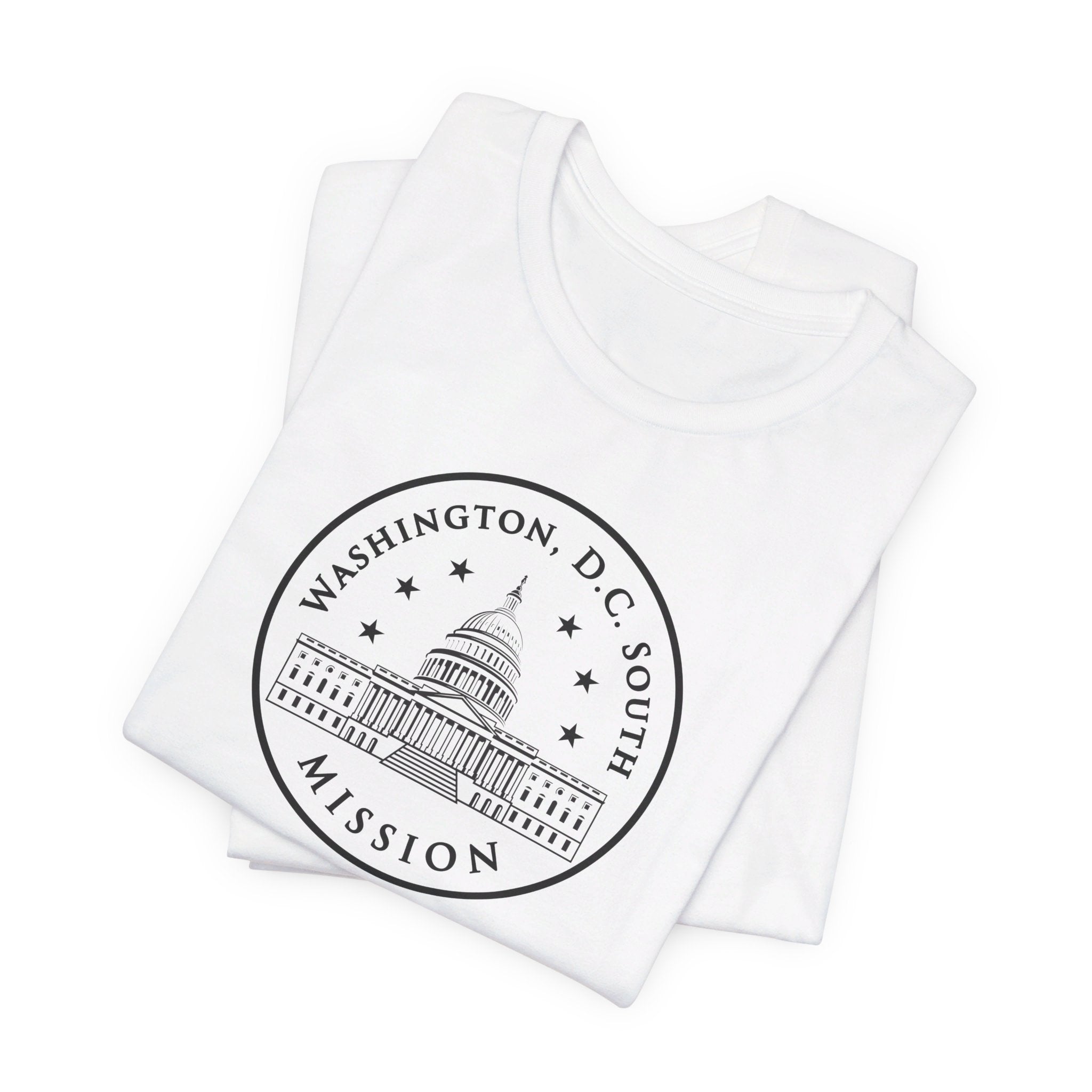 Washington DC South Mission Circular Monochrome Logo T-Shirt - Mission Wishlist - LDS Missionary Gift Store