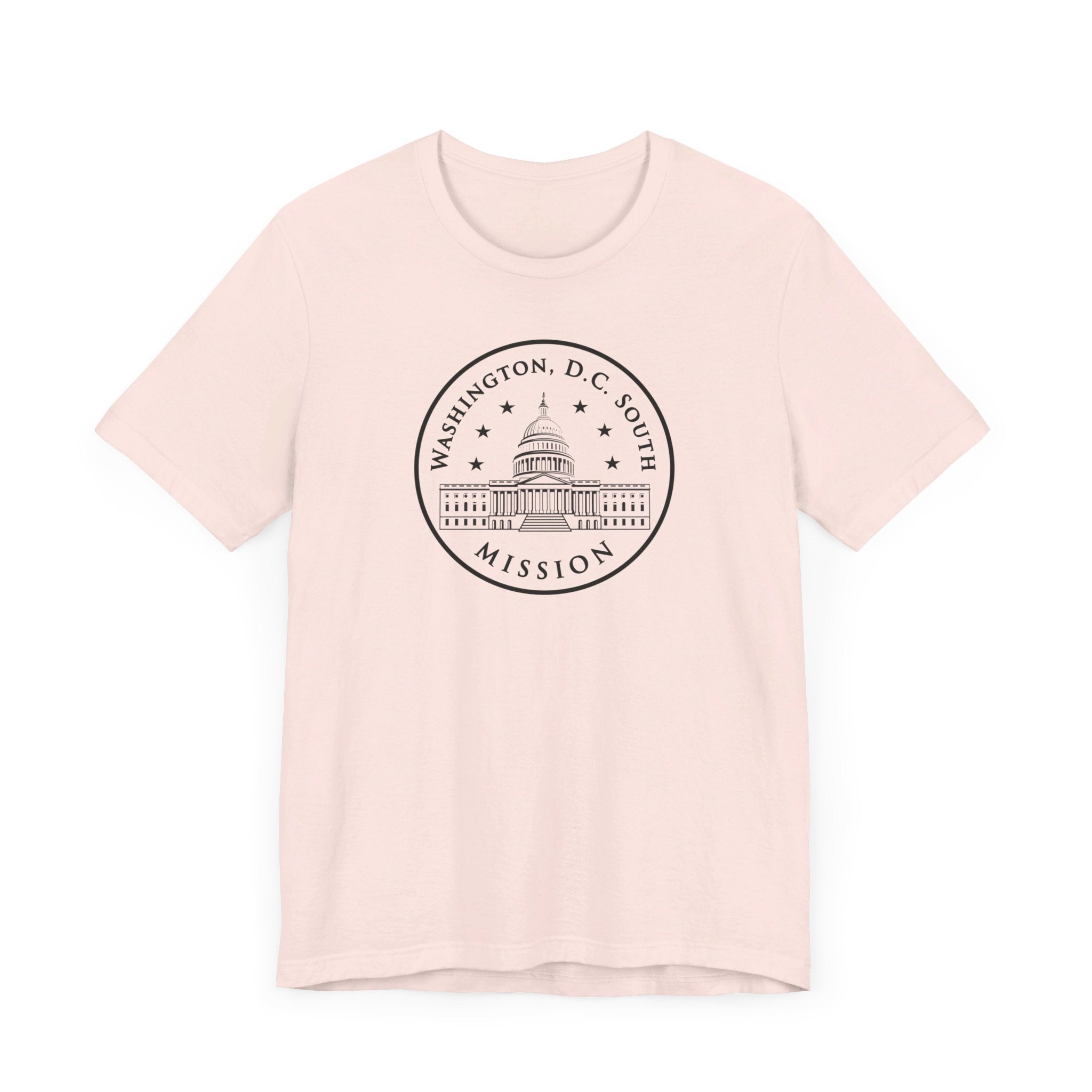 Washington DC South Mission Circular Monochrome Logo T-Shirt - Latter-Day Saint LDS Missionary Gift - Book of Mormon