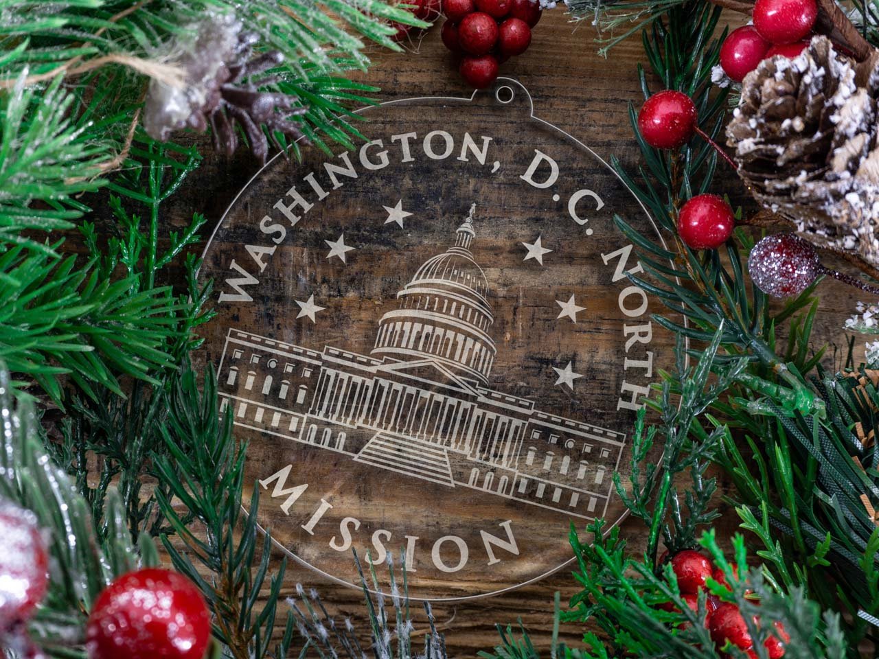 Washington, D.C. North Mission Christmas Ornament - Latter-Day Saint LDS Missionary Gift - Book of Mormon