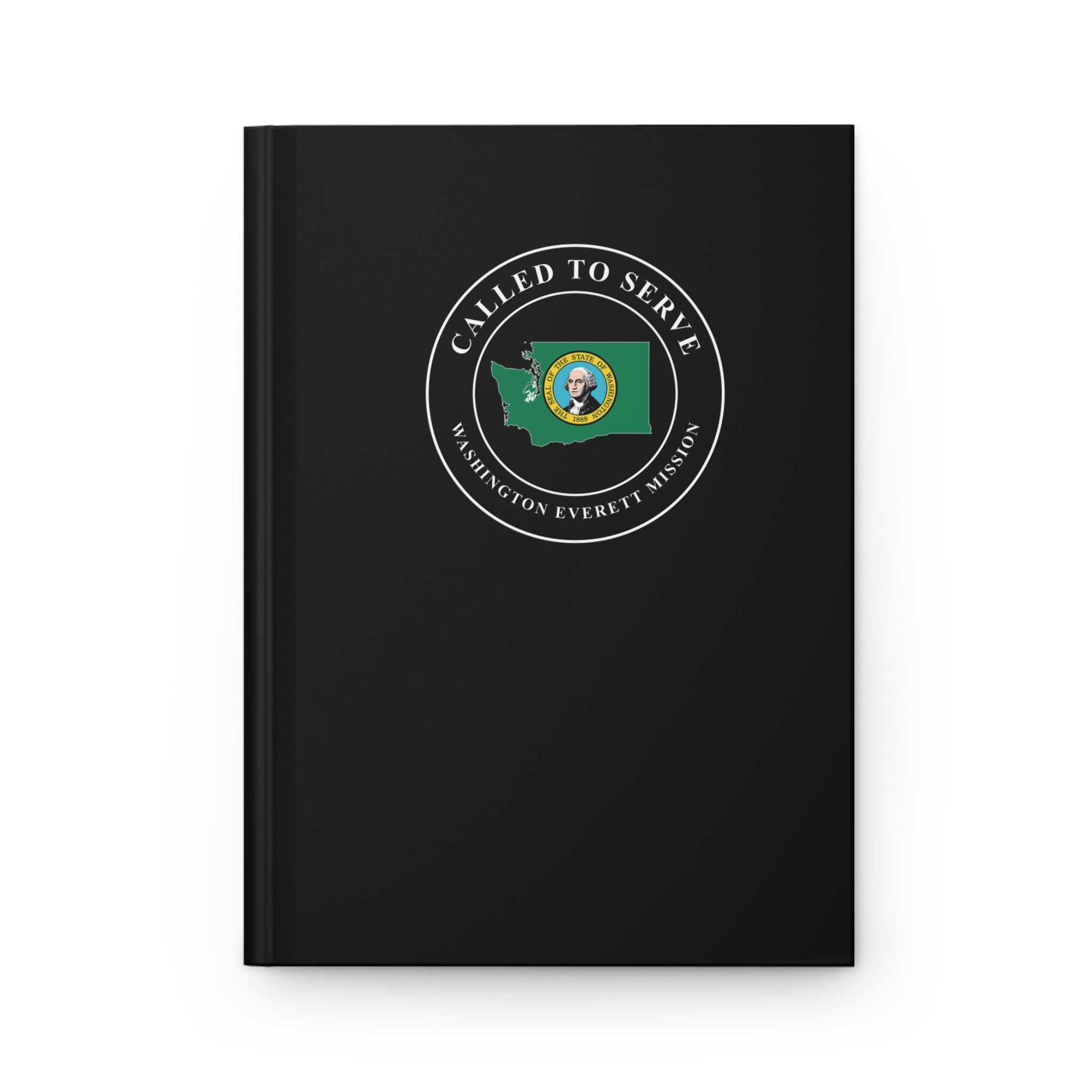 Washington Everett Mission Flag Map Called to Serve Black Hardcover Journal Matte - Mission Wishlist - LDS Missionary Gift Store