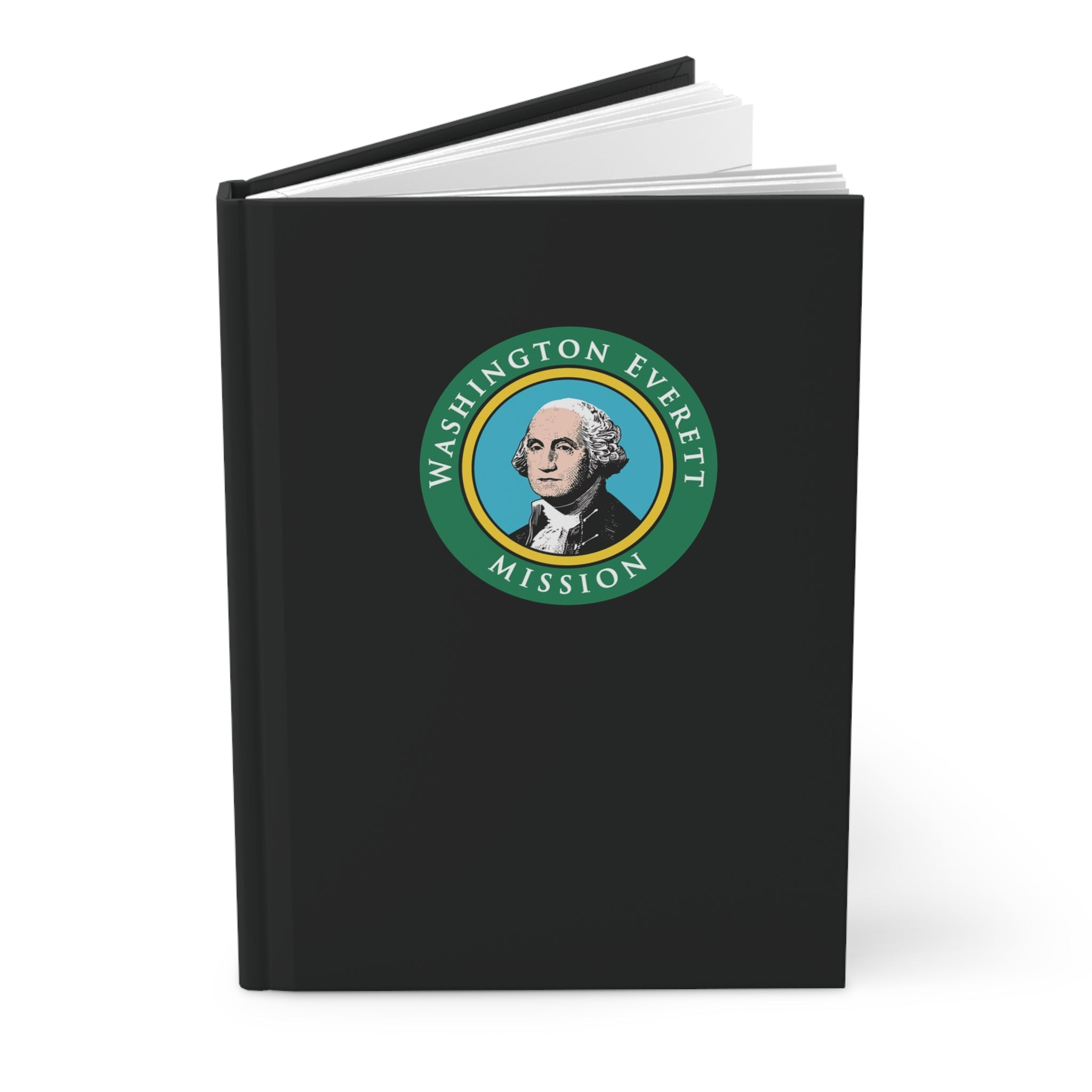 Washington Everett Mission Logo Design Black Hardcover Journal Matte - Mission Wishlist - LDS Missionary Gift Store