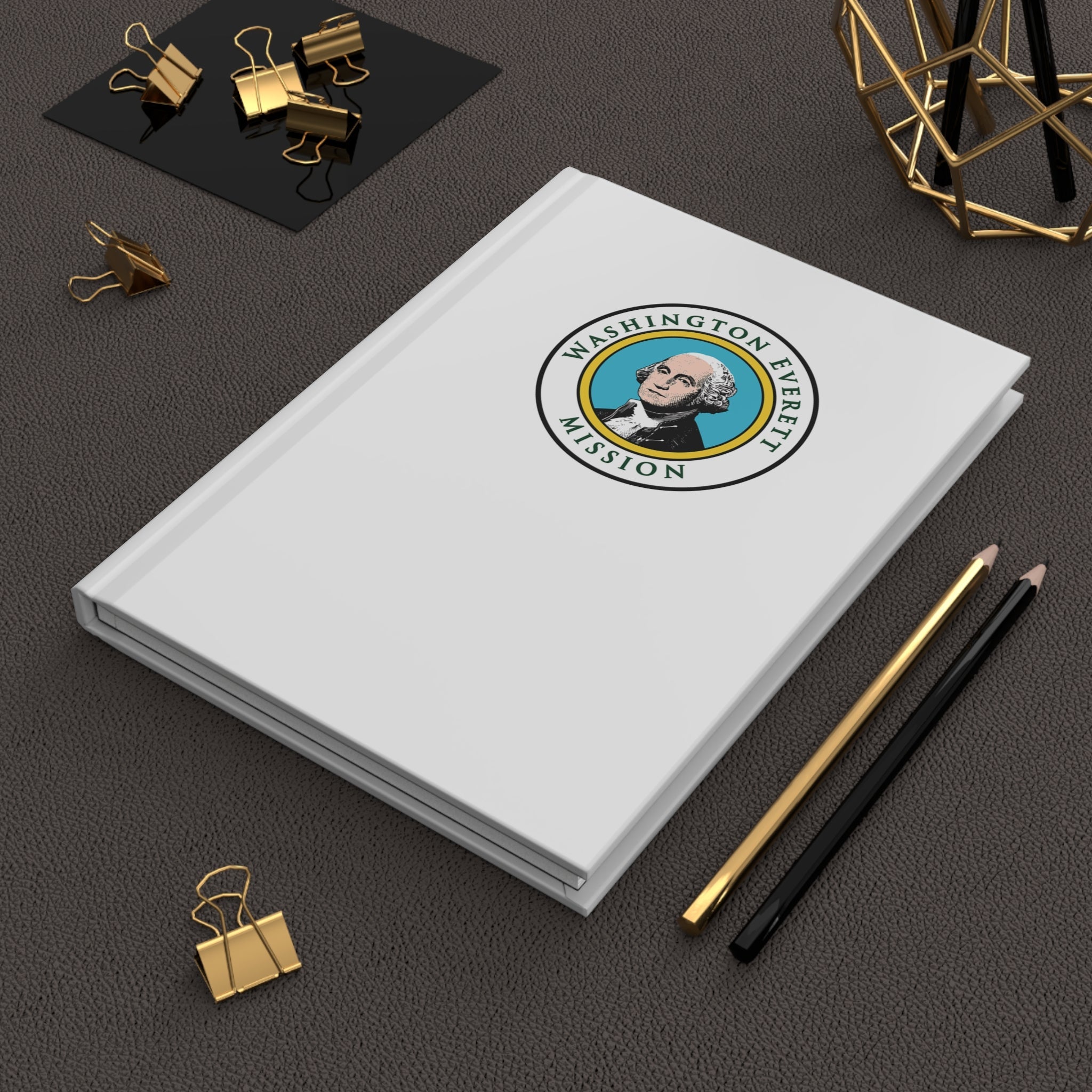 Washington Everett Mission Logo Design White Hardcover Journal Matte - Mission Wishlist - LDS Missionary Gift Store