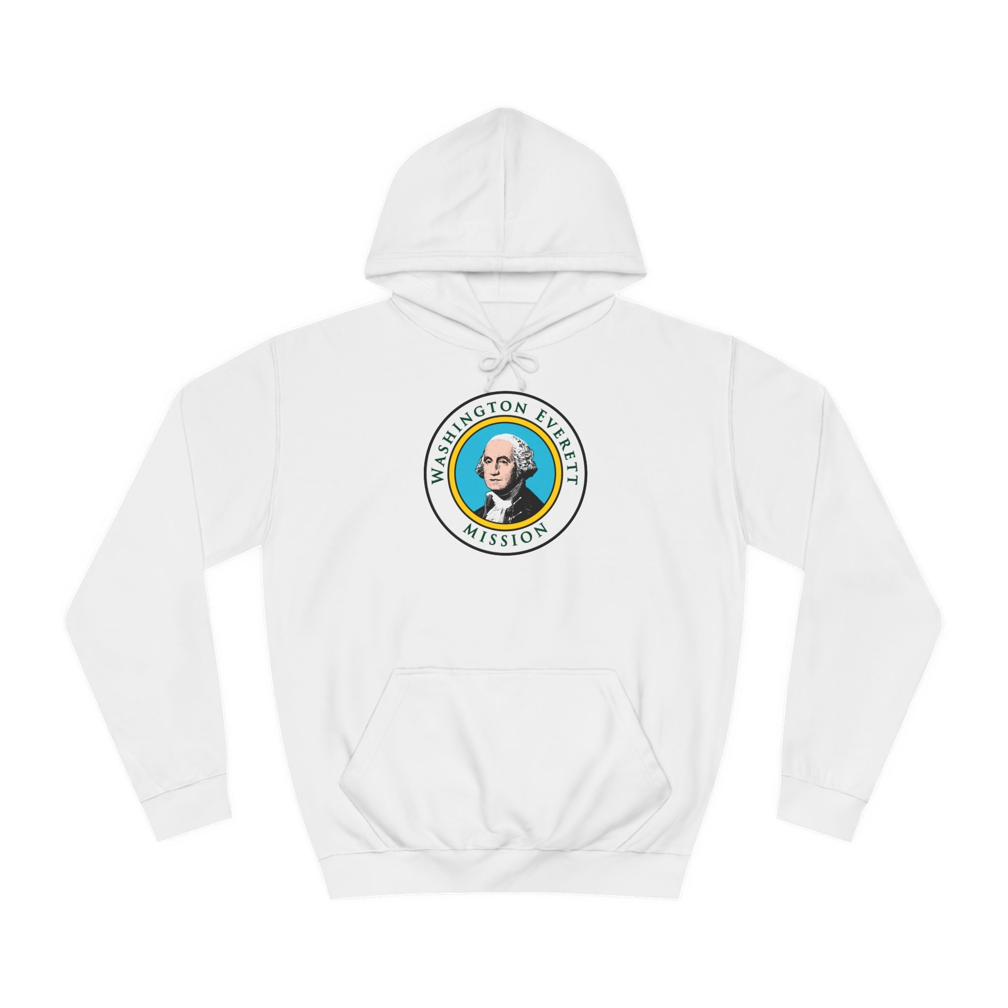 Washington Everett Mission State Flag Logo (White Border) College Hoodie - Mission Wishlist - LDS Missionary Gift Store