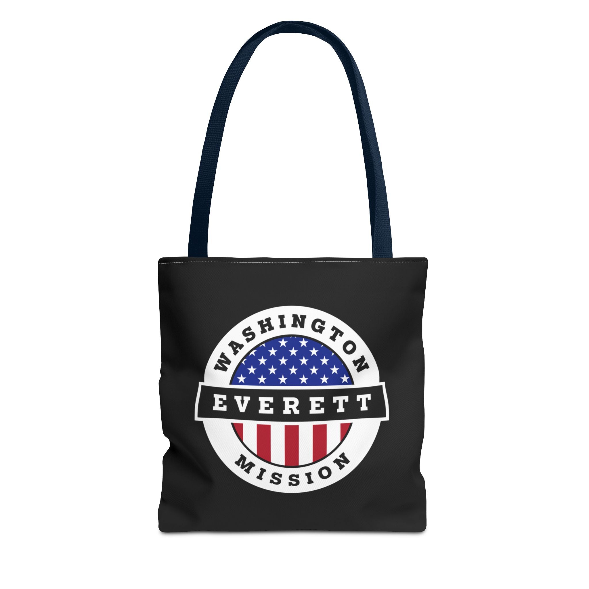 Washington Everett Mission USA Flag Logo Tote Bag Black - Mission Wishlist - LDS Missionary Gift Store