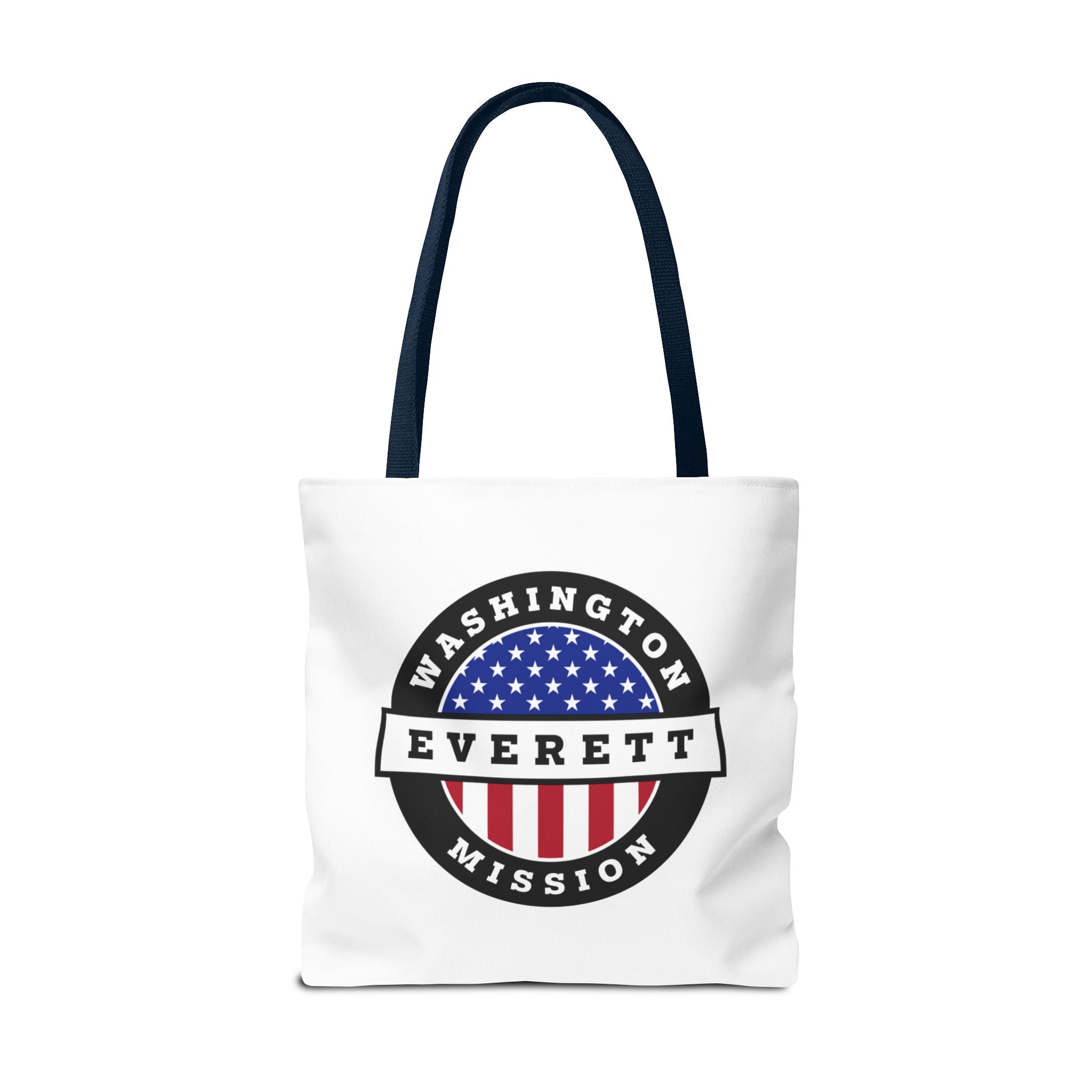 Washington Everett Mission USA Flag Logo Tote Bag White - Mission Wishlist - LDS Missionary Gift Store