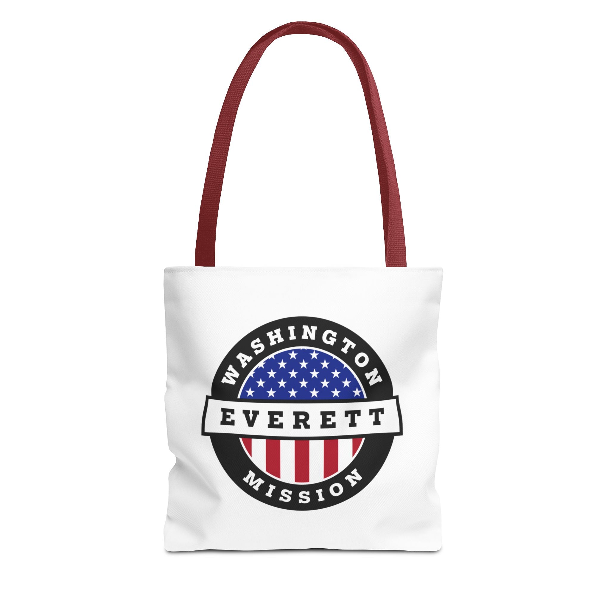Washington Everett Mission USA Flag Logo Tote Bag White - Mission Wishlist - LDS Missionary Gift Store
