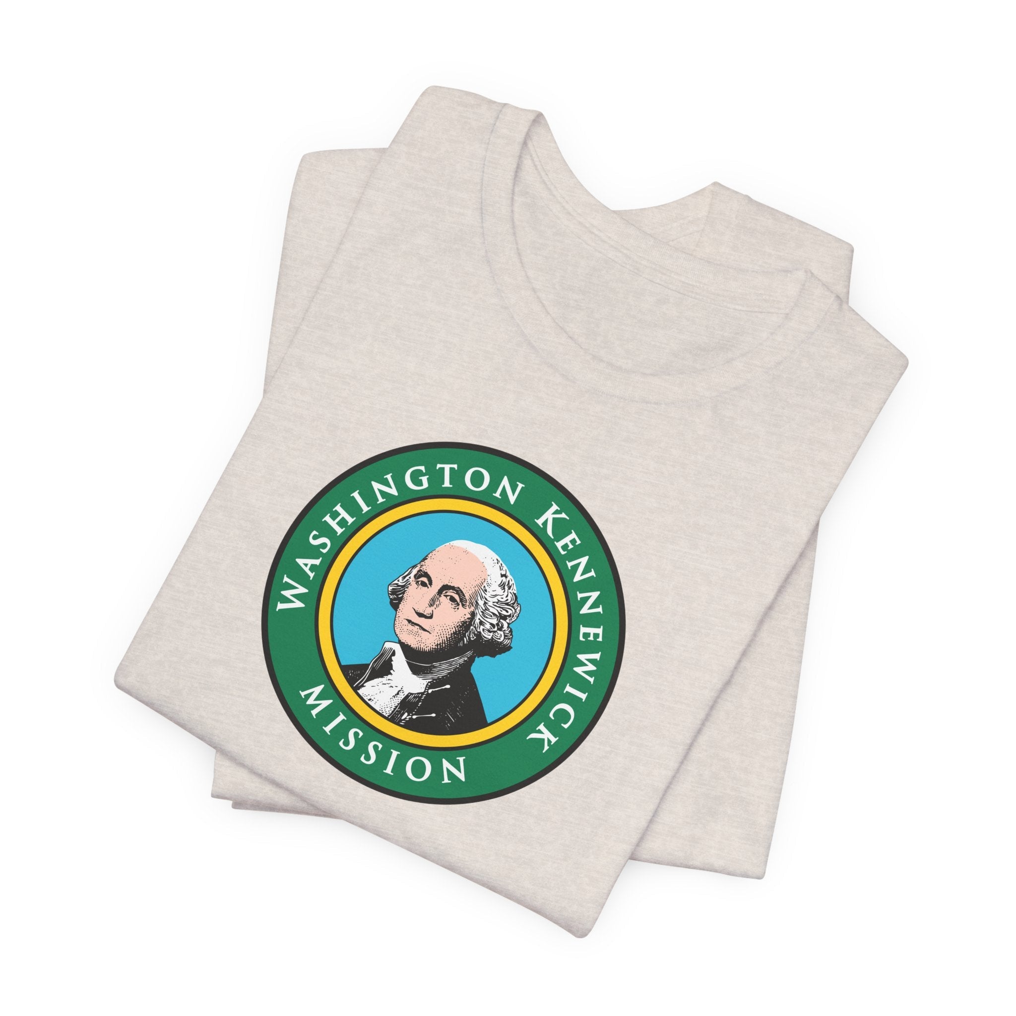 Washington Kennewick Mission State Flag Logo (Black Border) T-shirt - Mission Wishlist - LDS Missionary Gift Store