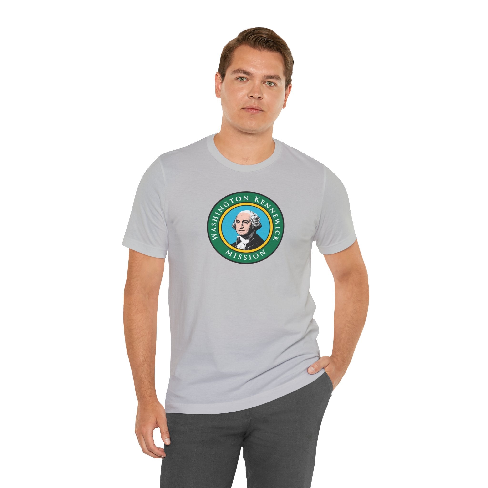 Washington Kennewick Mission State Flag Logo (Black Border) T-shirt - Mission Wishlist - LDS Missionary Gift Store