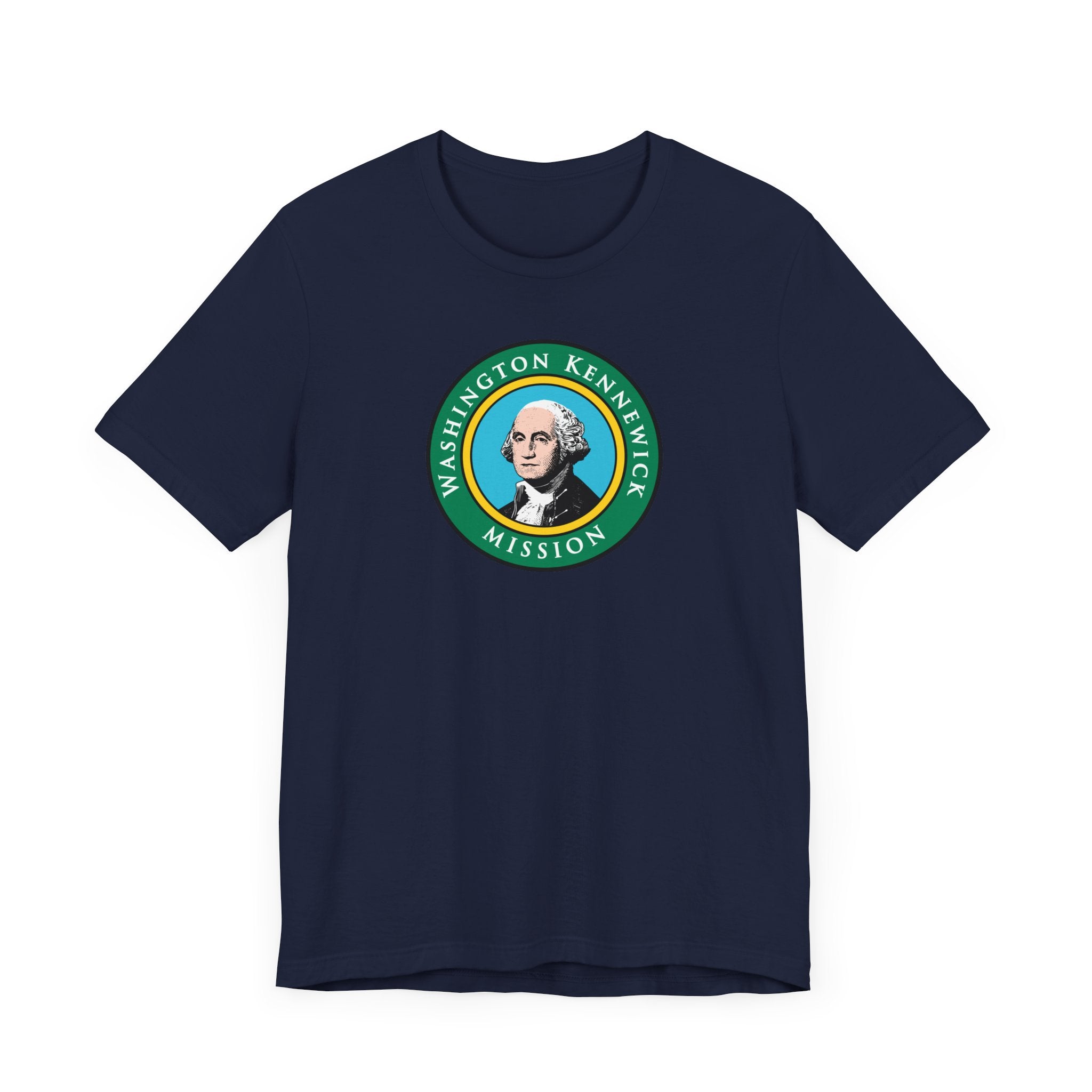 Washington Kennewick Mission State Flag Logo (Black Border) T-shirt - Mission Wishlist - LDS Missionary Gift Store