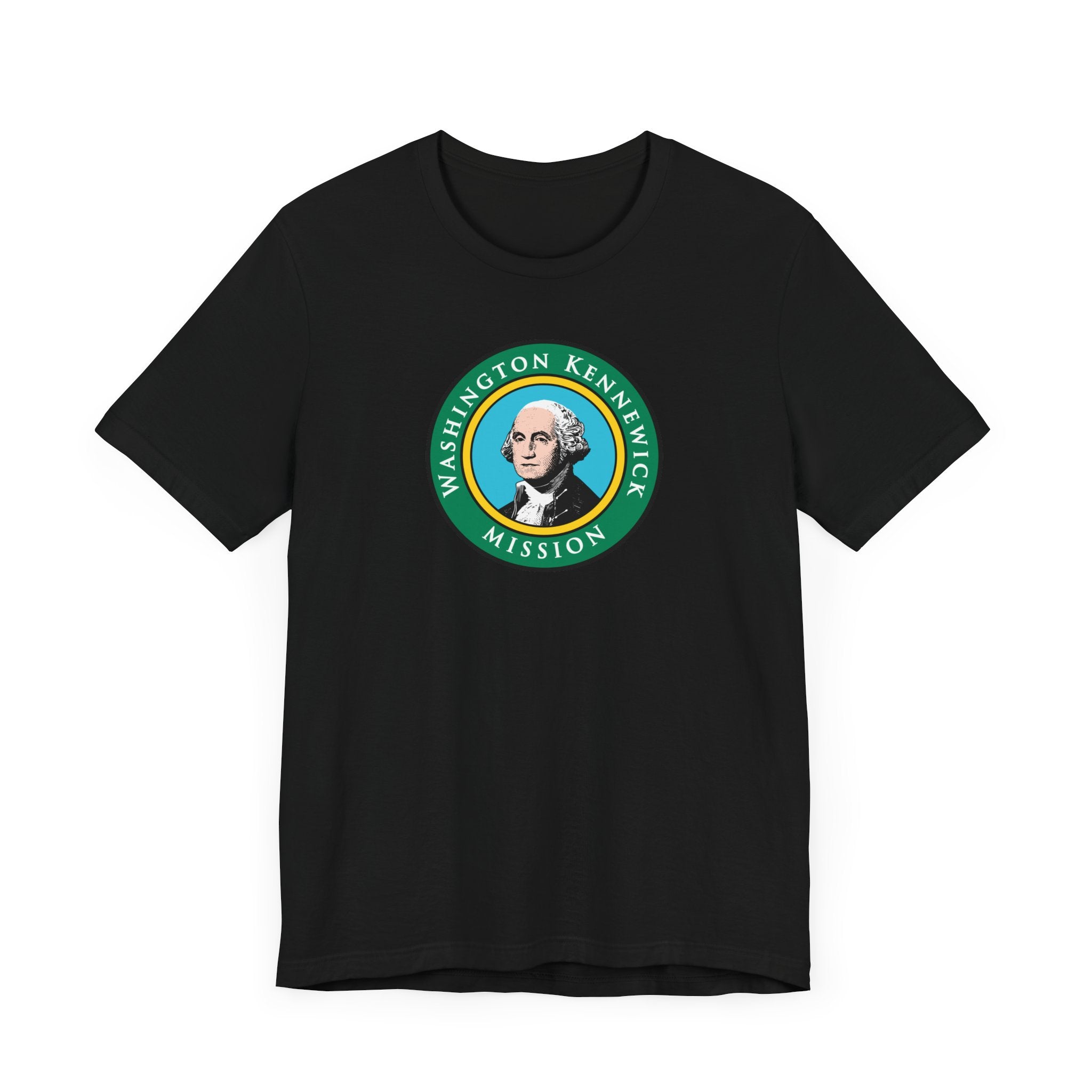 Washington Kennewick Mission State Flag Logo (Black Border) T-shirt - Mission Wishlist - LDS Missionary Gift Store