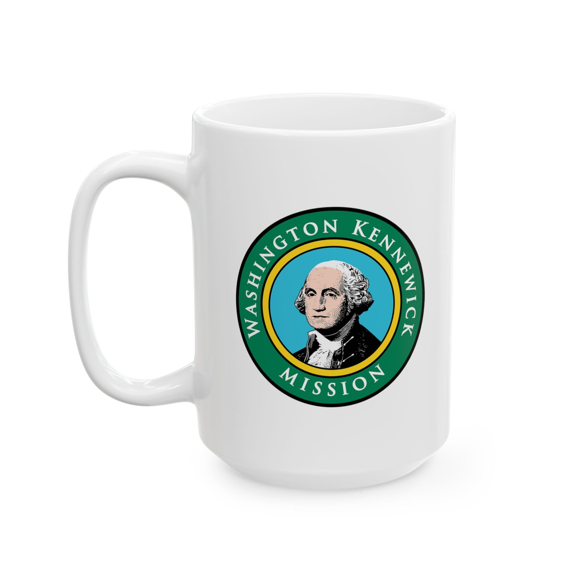 Washington Kennewick Mission State Flag Logo Ceramic Mug White - Latter-Day Saint LDS Missionary Gift - Book of Mormon