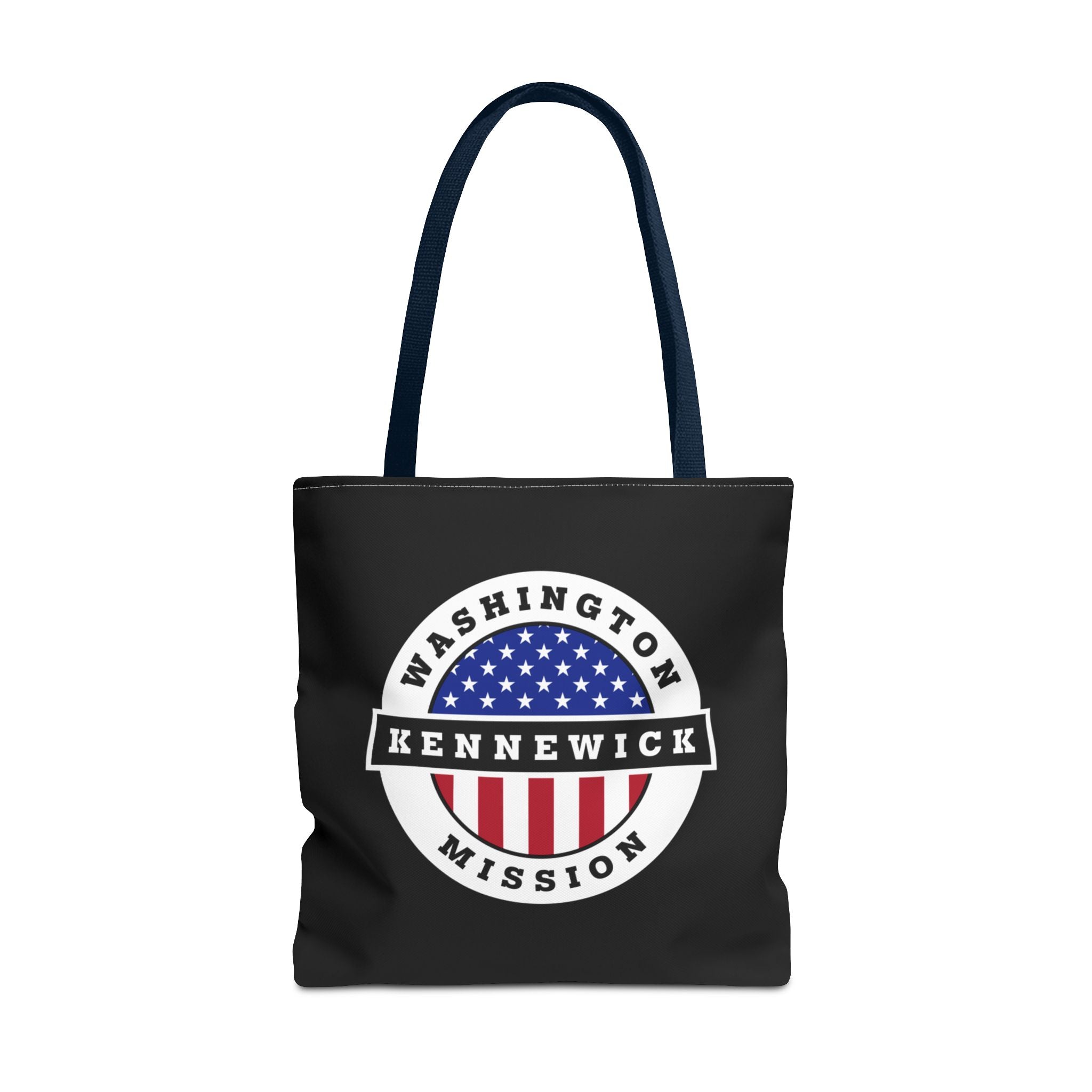 Washington Kennewick Mission USA Flag Logo Tote Bag Black - Mission Wishlist - LDS Missionary Gift Store