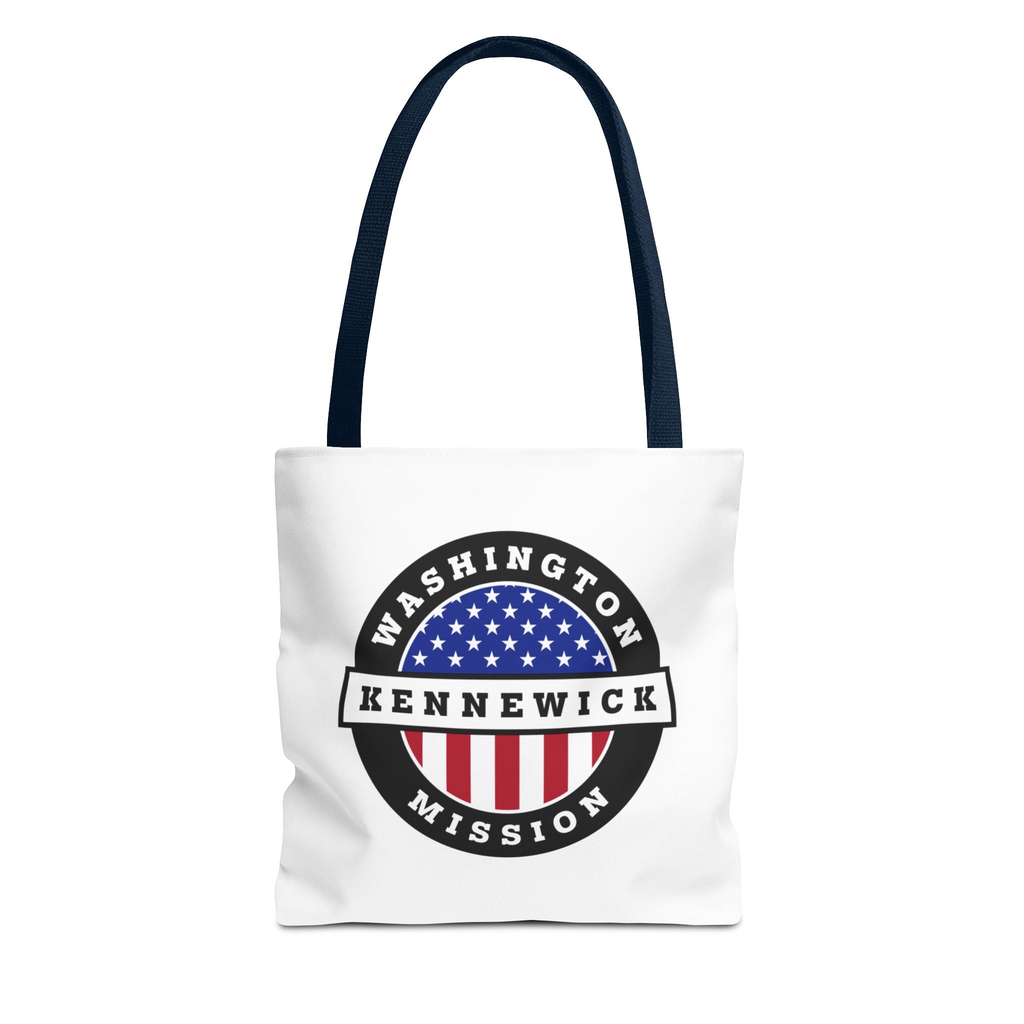 Washington Kennewick Mission USA Flag Logo Tote Bag White - Mission Wishlist - LDS Missionary Gift Store