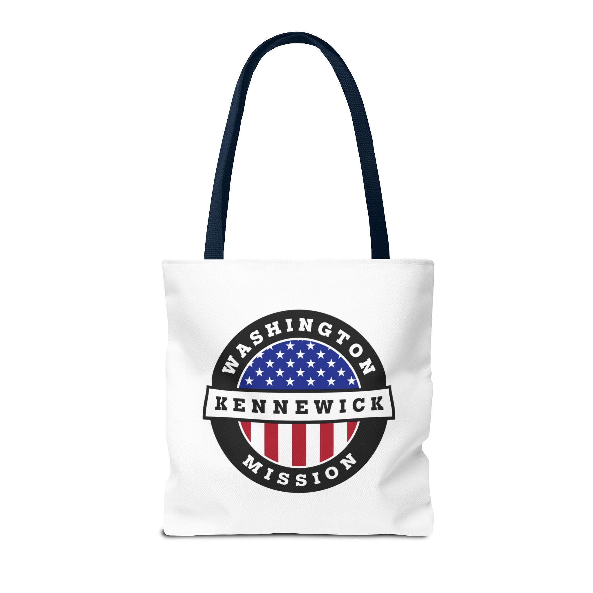 Washington Kennewick Mission USA Flag Logo Tote Bag White - Mission Wishlist - LDS Missionary Gift Store
