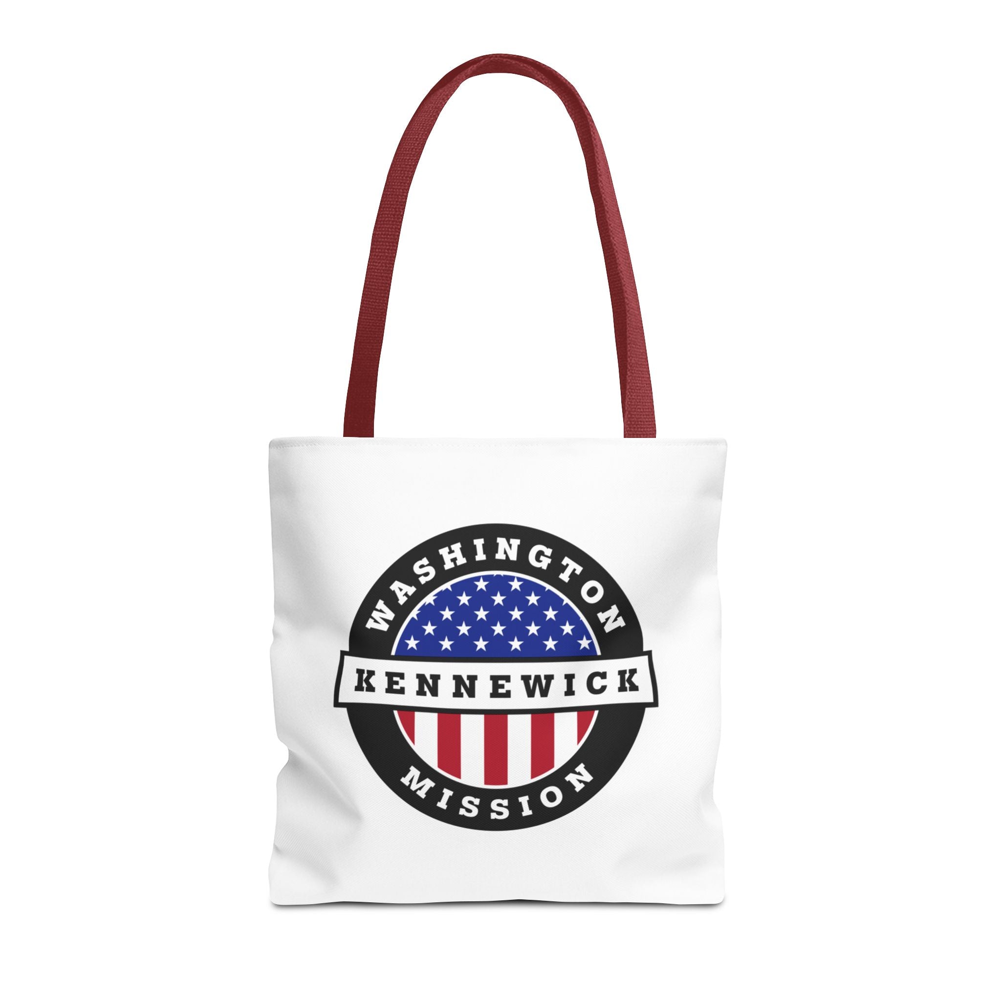 Washington Kennewick Mission USA Flag Logo Tote Bag White - Mission Wishlist - LDS Missionary Gift Store