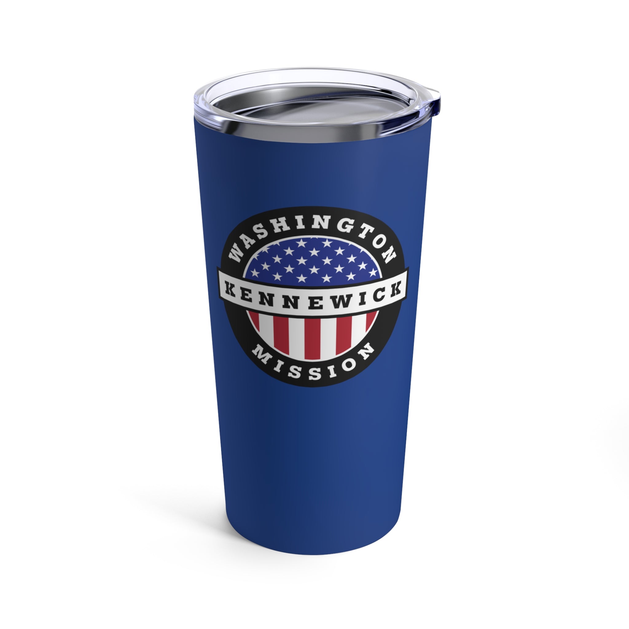 Washington Kennewick Mission USA Flag Logo Tumbler 20oz Blue - Latter-Day Saint LDS Missionary Gift - Book of Mormon