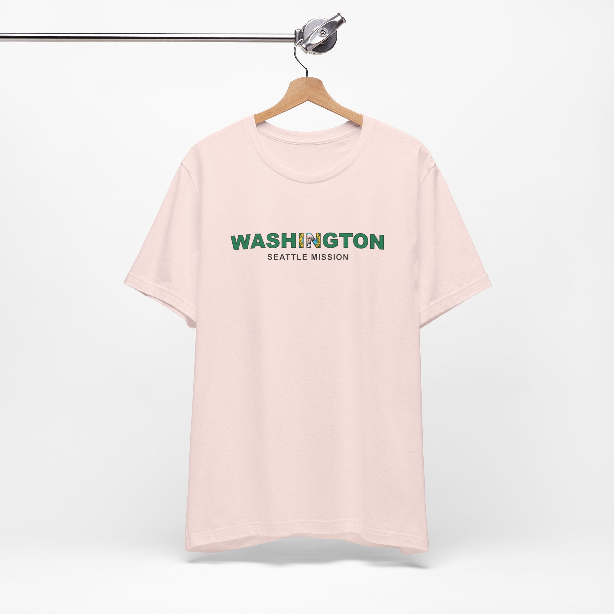 Washington Seattle Mission Flag Title T-shirt - Latter-Day Saint LDS Missionary Gift - Book of Mormon