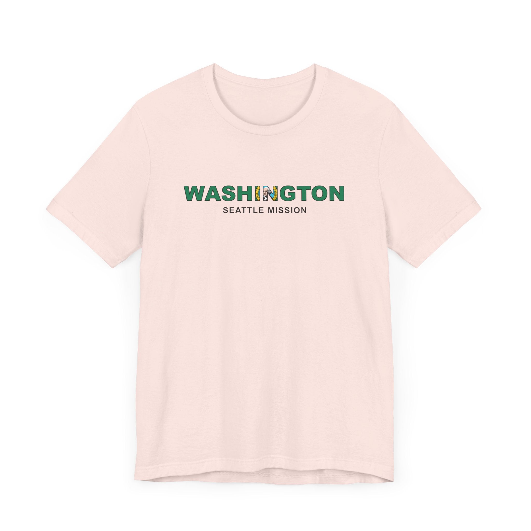 Washington Seattle Mission Flag Title T-shirt - Latter-Day Saint LDS Missionary Gift - Book of Mormon