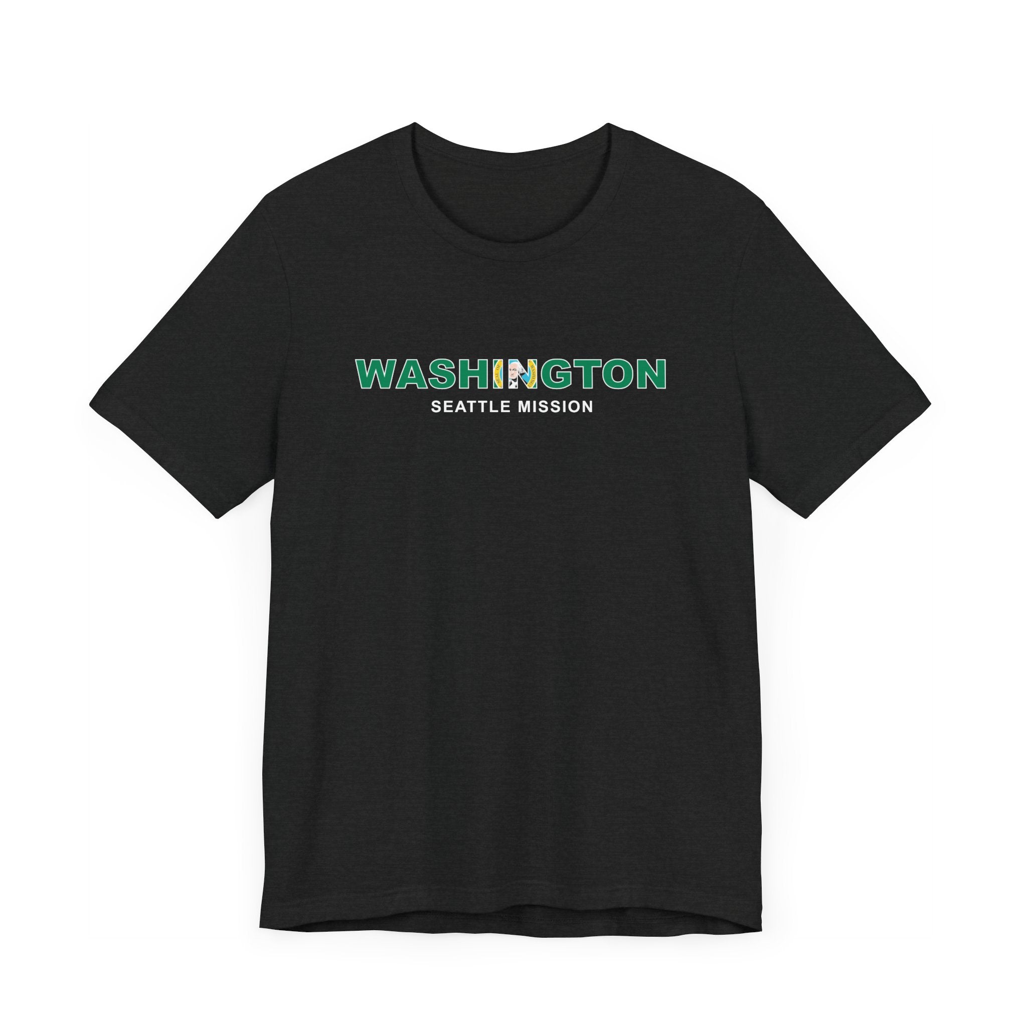 Washington Seattle Mission Flag Title T-shirt - Latter-Day Saint LDS Missionary Gift - Book of Mormon