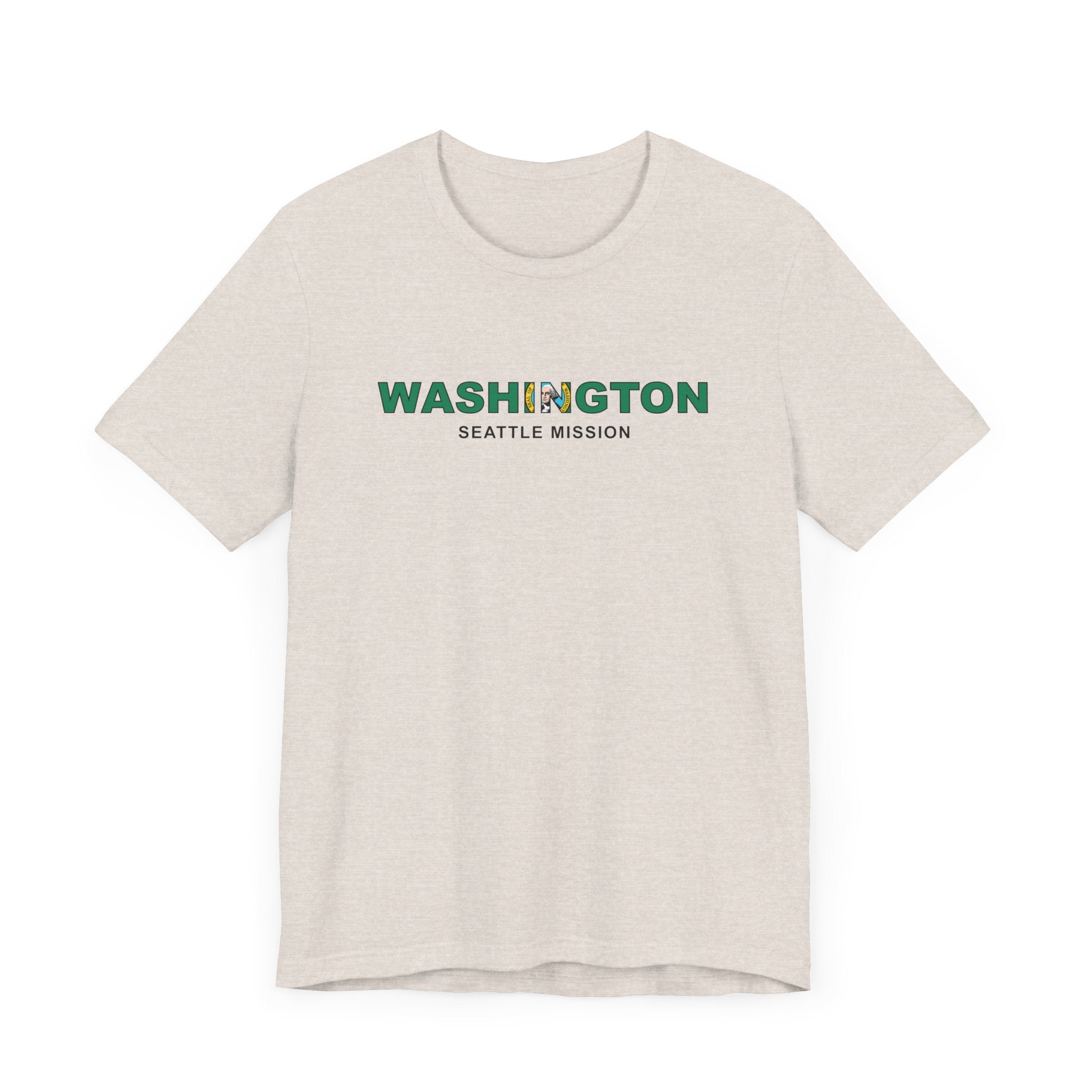 Washington Seattle Mission Flag Title T-shirt - Latter-Day Saint LDS Missionary Gift - Book of Mormon