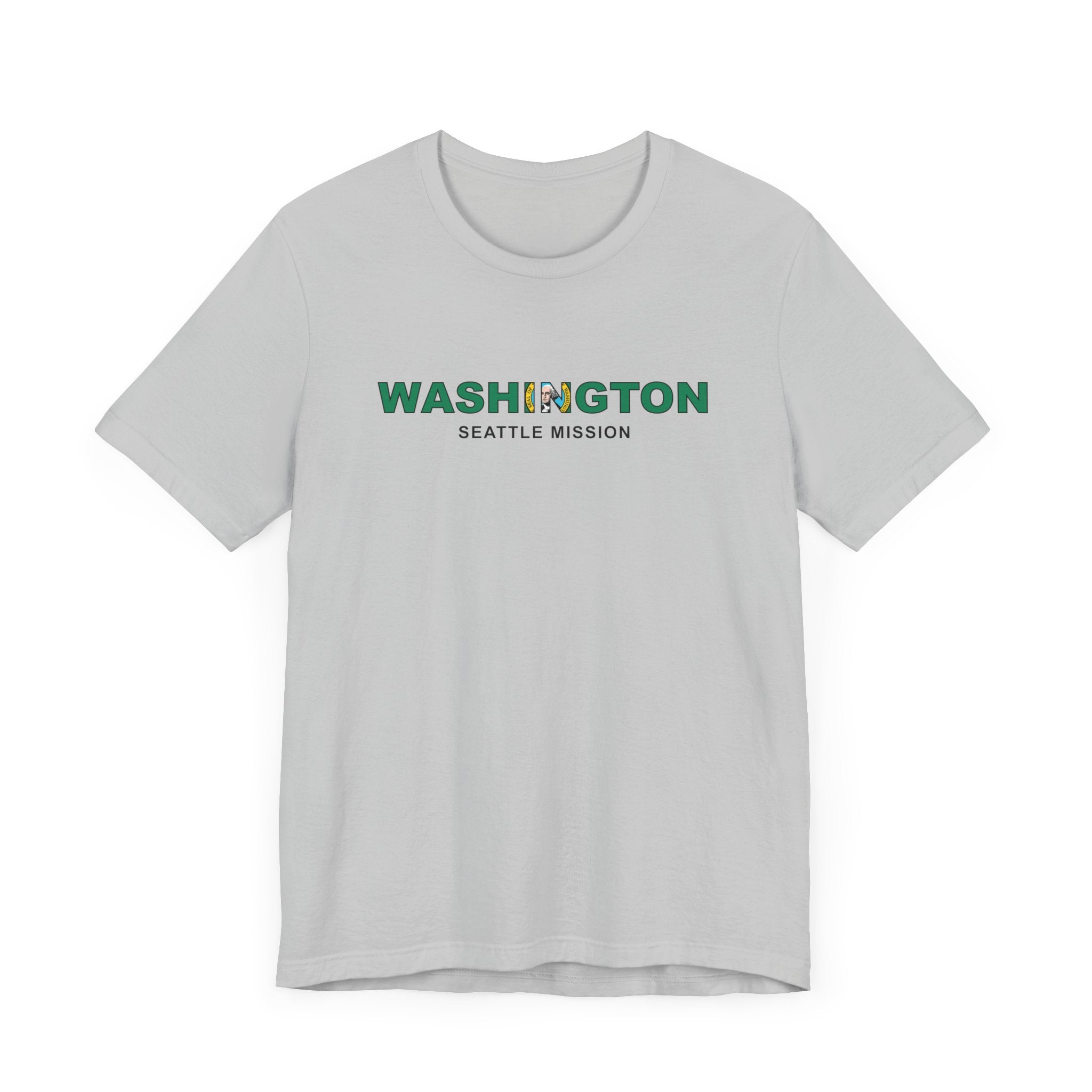 Washington Seattle Mission Flag Title T-shirt - Latter-Day Saint LDS Missionary Gift - Book of Mormon