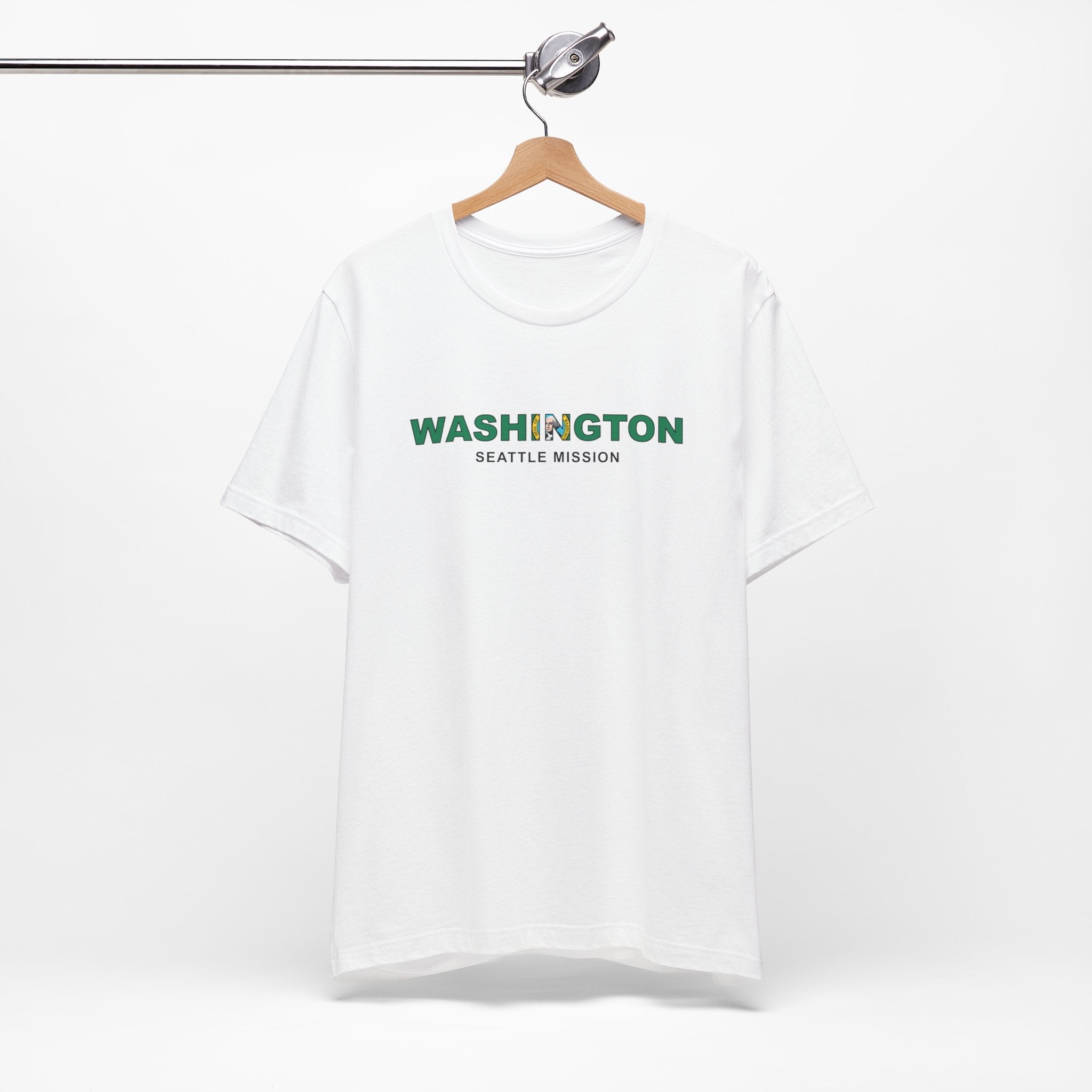 Washington Seattle Mission Flag Title T-shirt - Latter-Day Saint LDS Missionary Gift - Book of Mormon