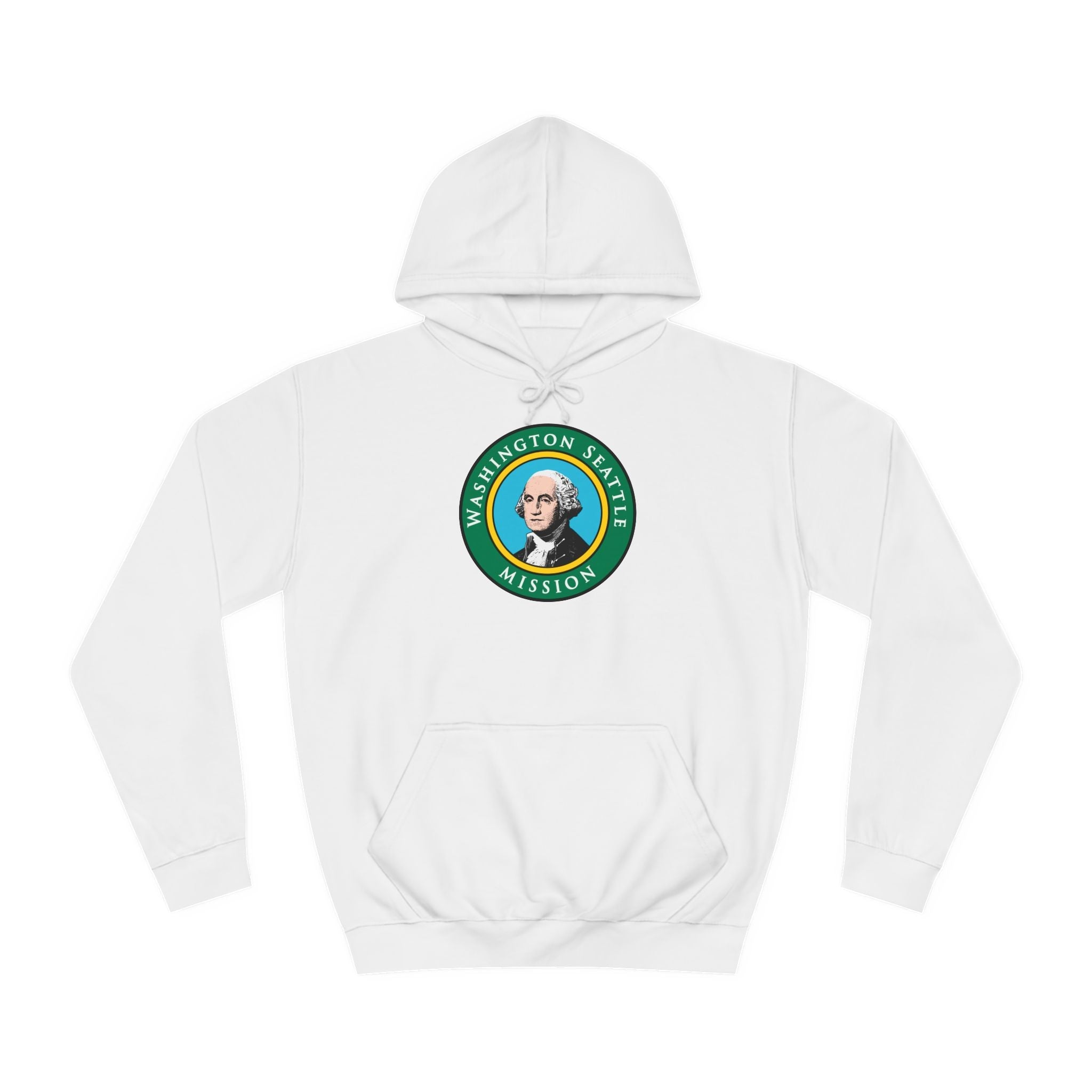 Washington Seattle Mission State Flag Logo (Black Border) College Hoodie - Mission Wishlist - LDS Missionary Gift Store