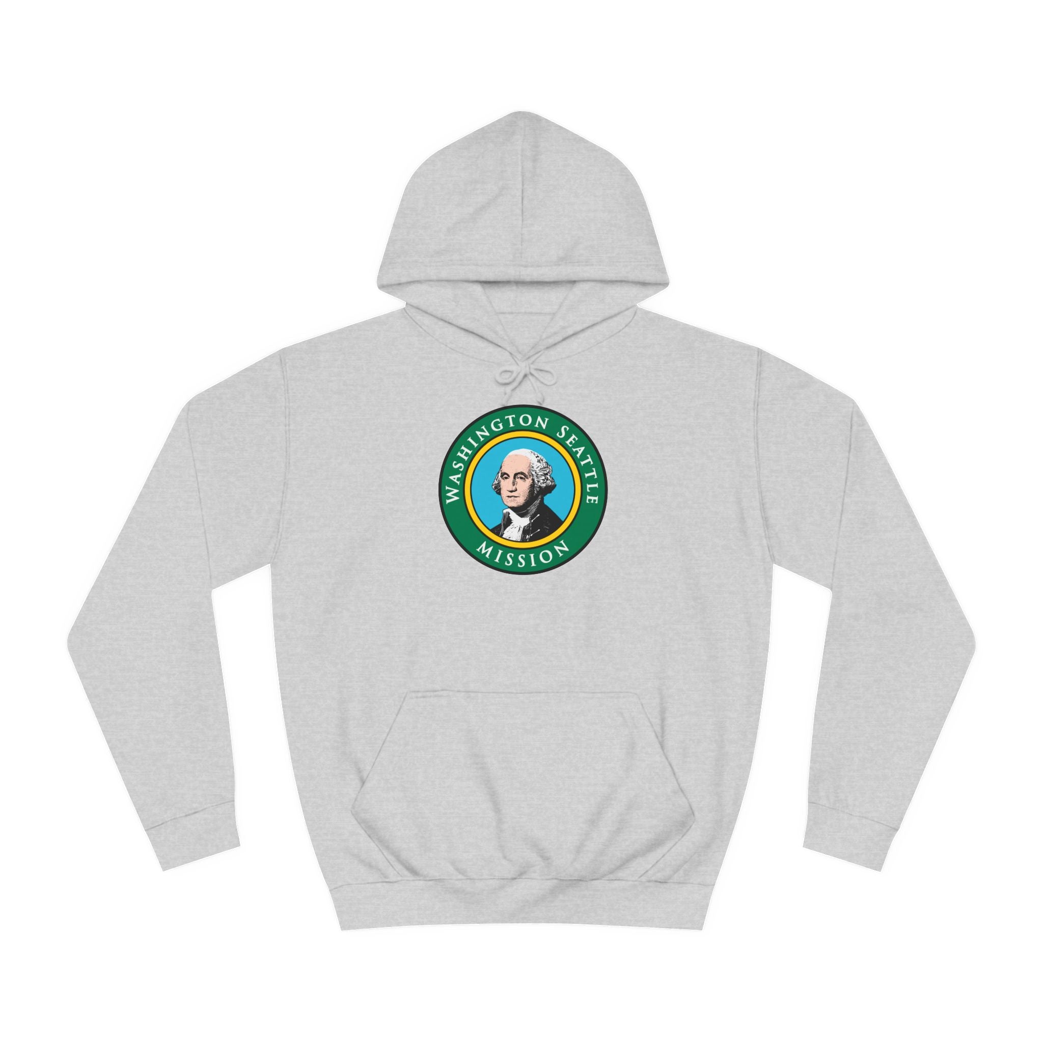Washington Seattle Mission State Flag Logo (Black Border) College Hoodie - Mission Wishlist - LDS Missionary Gift Store