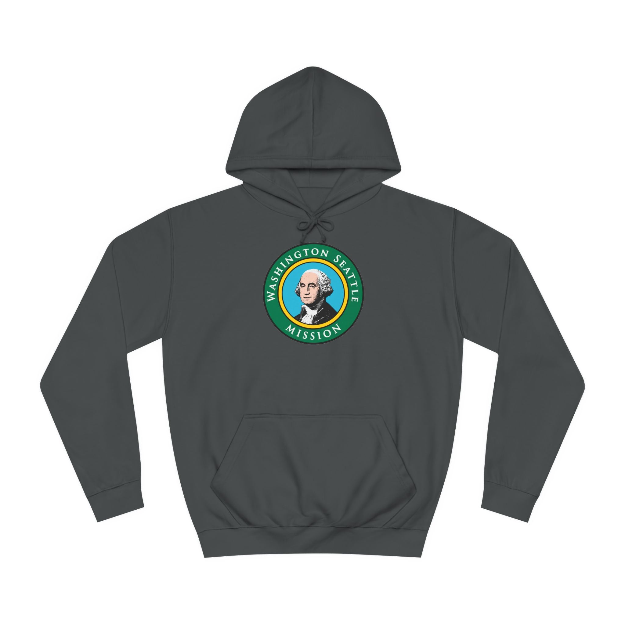 Washington Seattle Mission State Flag Logo (Black Border) College Hoodie - Mission Wishlist - LDS Missionary Gift Store